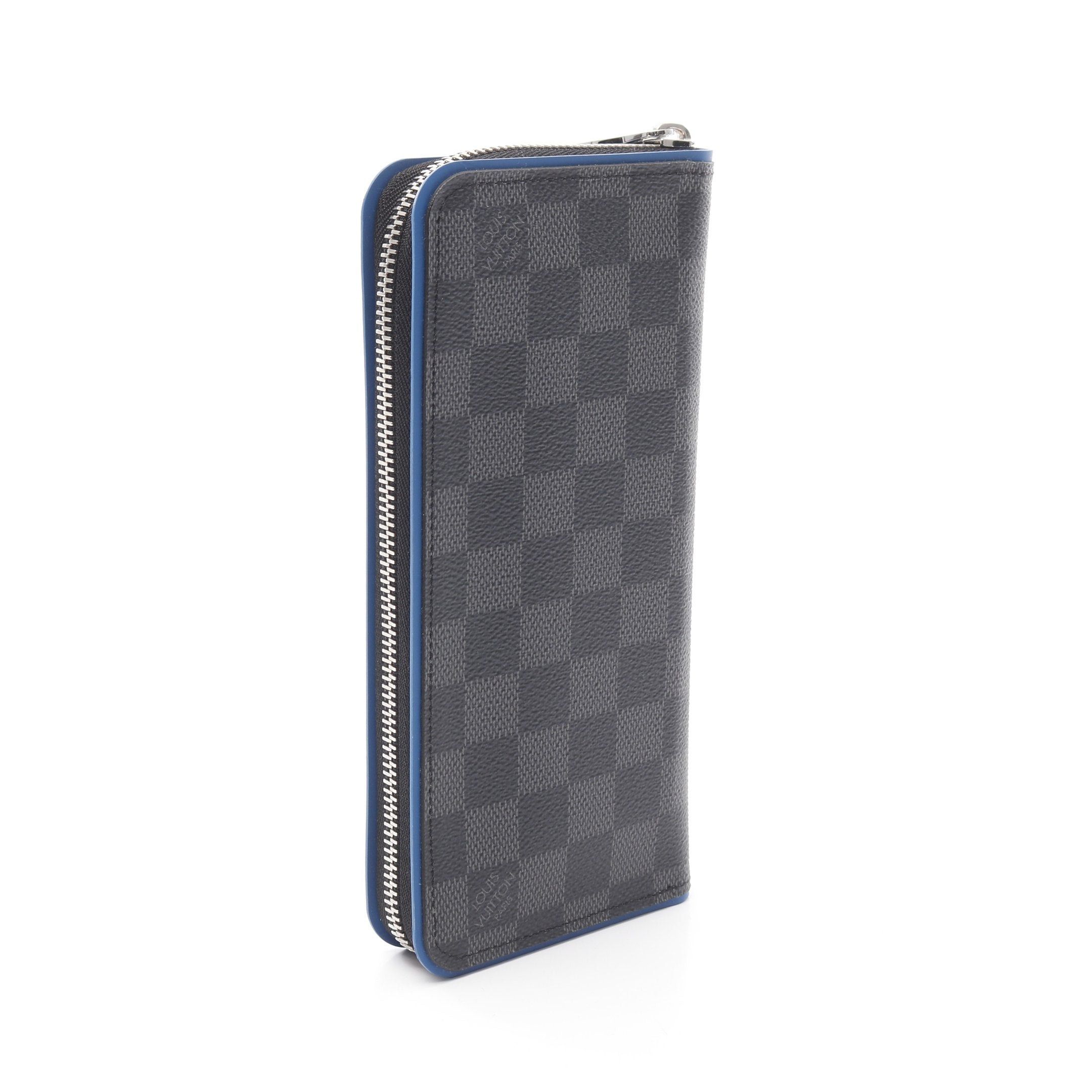 Louis Vuitton Louis Vuitton Zippy Wallet Vertical Damier Graphite Round Zipper Long Black Blue Size ONE SIZE - 2 Thumbnail