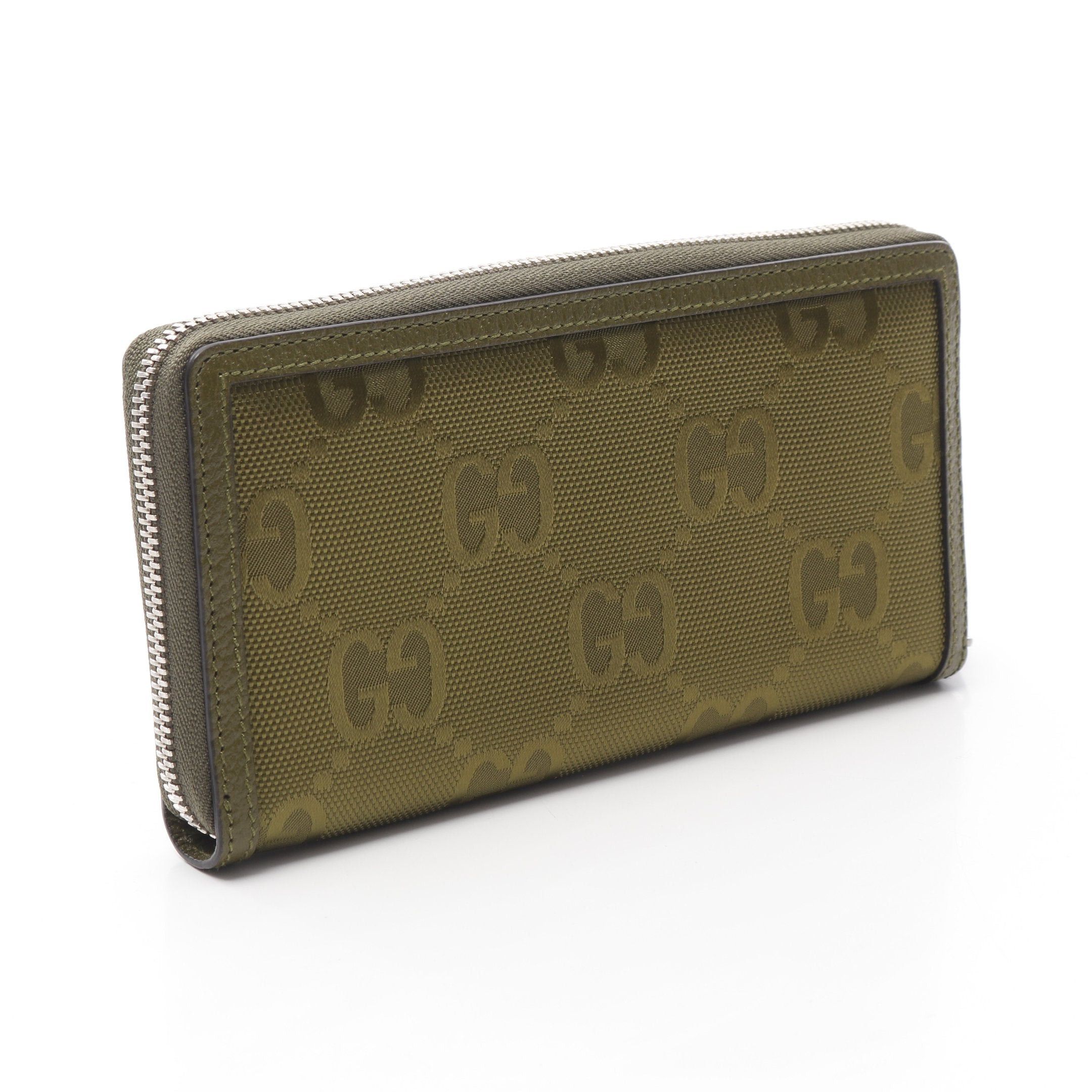 Gucci Gucci Off The Grid Gg Canvas Round Zipper Long Wallet Leather Khaki Green Size ONE SIZE - 2 Thumbnail