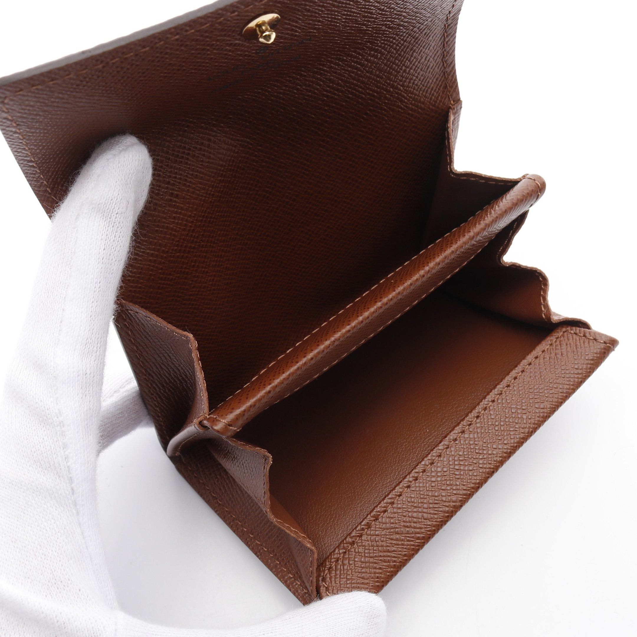 Louis Vuitton Louis Vuitton Porte-Monnaie Plastic Monogram Coin Purse Leather Brown Size ONE SIZE - 3 Thumbnail