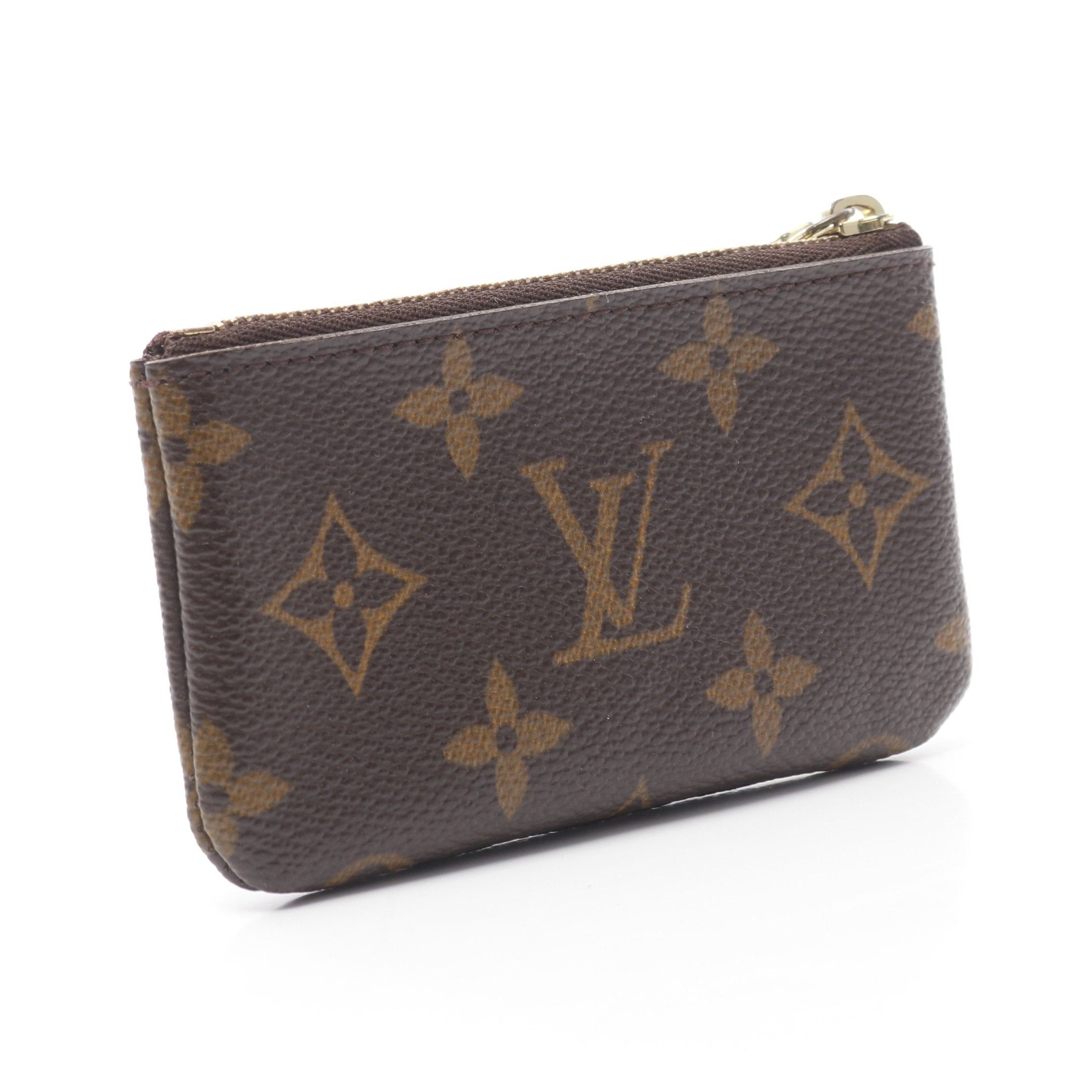 Louis Vuitton Louis Vuitton Pochette Cle Monogram Coin Purse Brown With Key Ring Size ONE SIZE - 2 Thumbnail