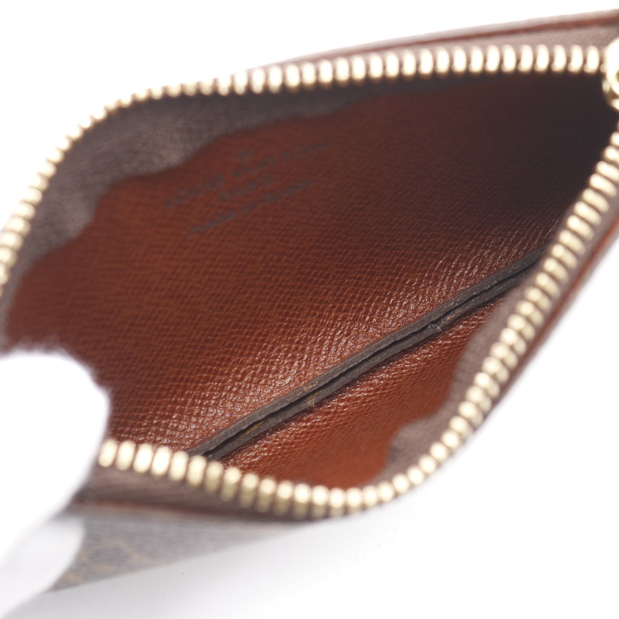 Louis Vuitton Louis Vuitton Pochette Cle Monogram Coin Purse Brown With Key Ring Size ONE SIZE - 3 Thumbnail
