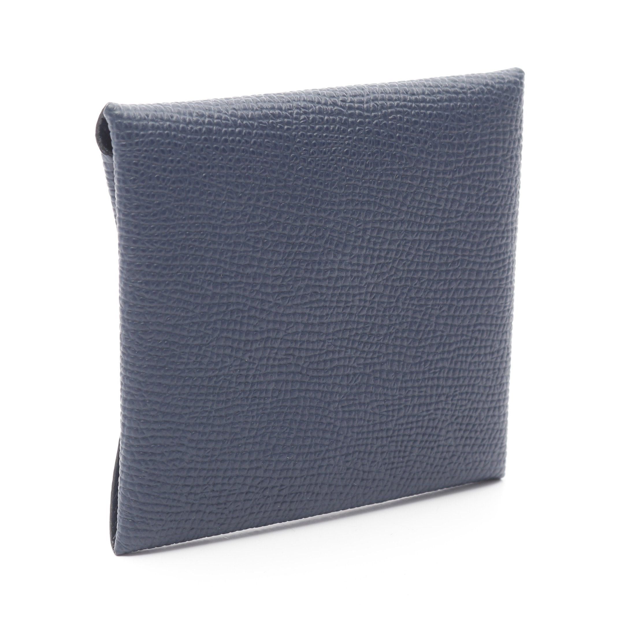 Hermes Hermes Bastia Bleu Nui Coin Purse Veau Epsom Dark Navy Silver Hardware Double Engraved Size ONE SIZE - 2 Thumbnail