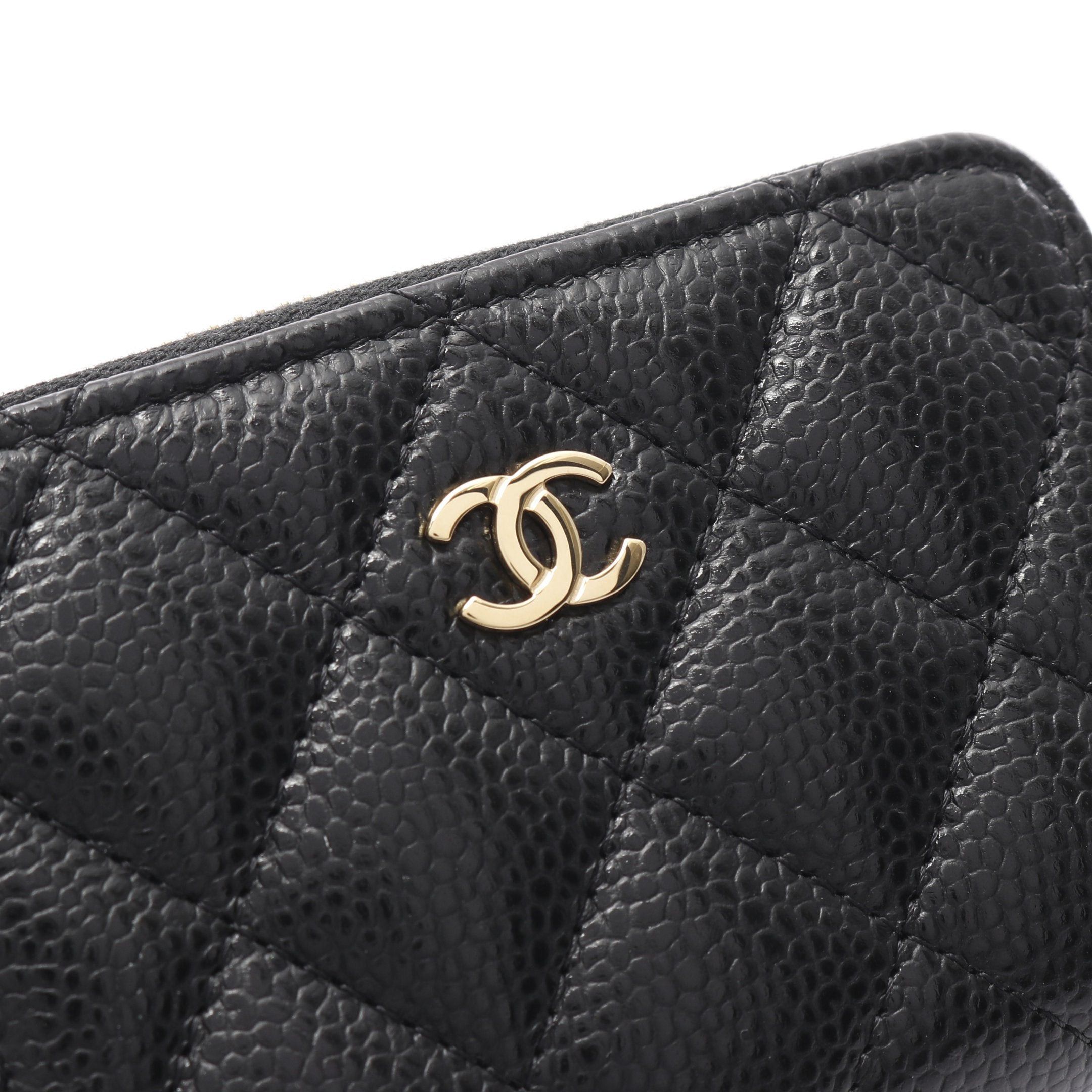 Chanel Chanel Classic Zip Coin Purse Matelasse Caviar Skin Black Gold Hardware Size ONE SIZE - 7 Thumbnail