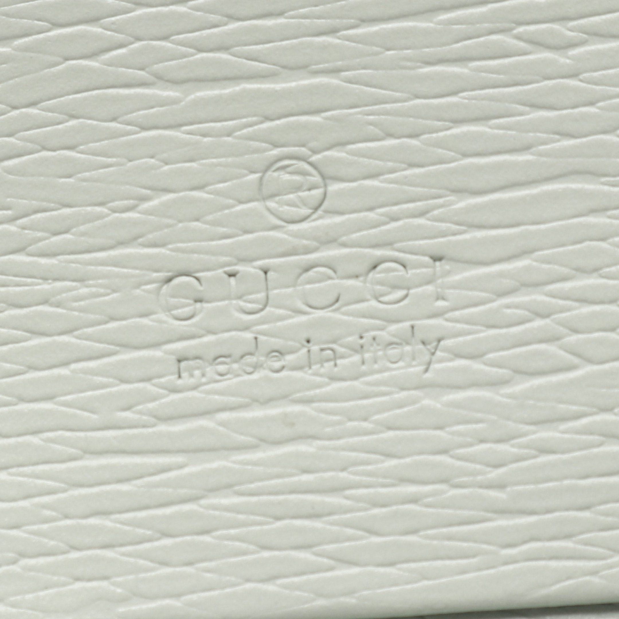 Gucci Gucci Gucci Script Mini Wallet Bi-Fold Leather Light Blue Size ONE SIZE - 4 Thumbnail