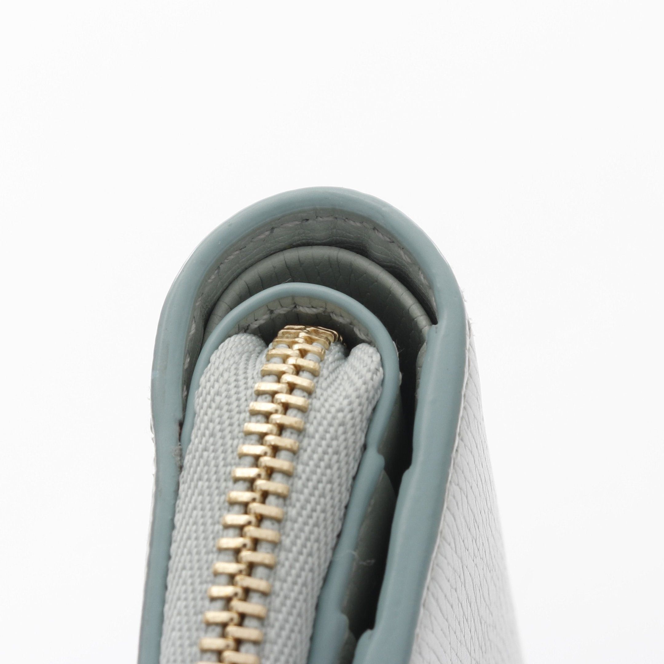 Gucci Gucci Gucci Script Mini Wallet Bi-Fold Leather Light Blue Size ONE SIZE - 7 Thumbnail