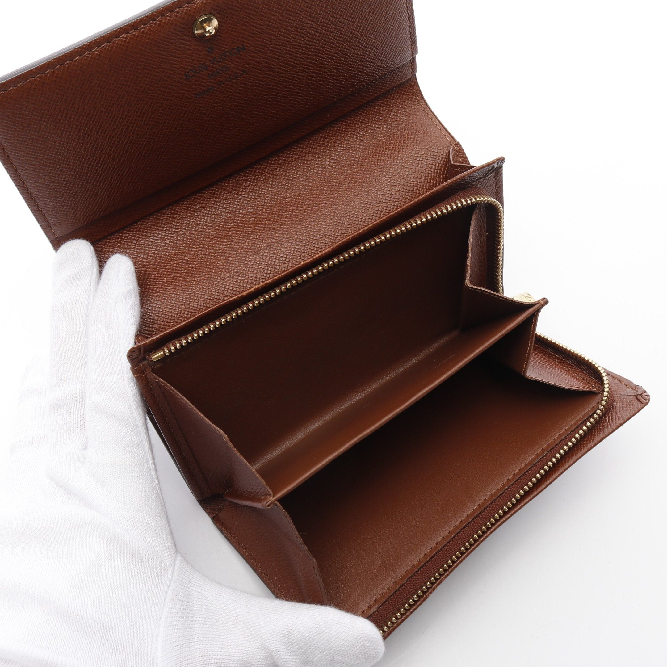 Louis Vuitton Louis Vuitton Porte-Monnaie Bie Tresor Monogram Bi-Fold Wallet Leather Brown Size ONE SIZE - 3 Thumbnail