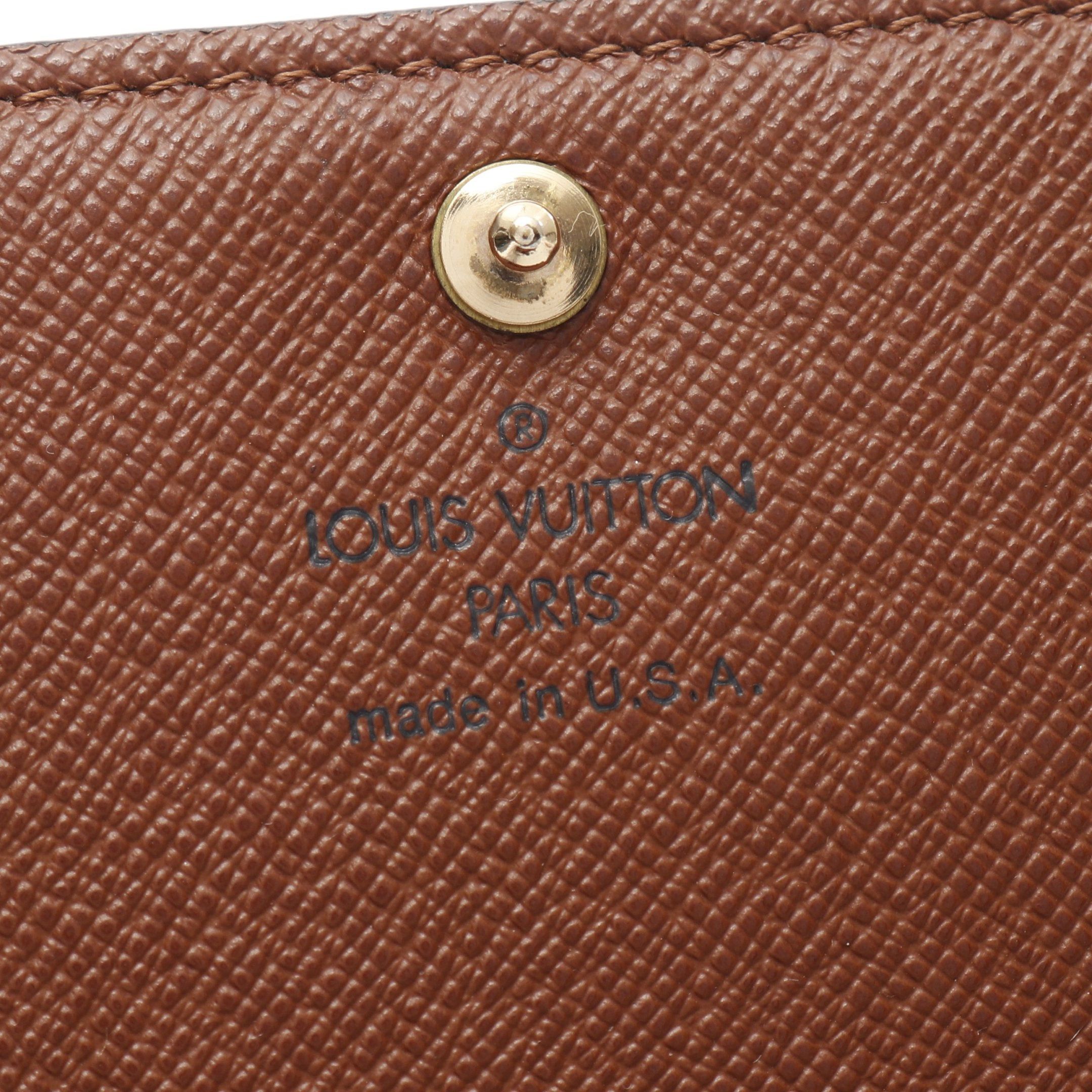 Louis Vuitton Louis Vuitton Porte-Monnaie Bie Tresor Monogram Bi-Fold Wallet Leather Brown Size ONE SIZE - 4 Thumbnail