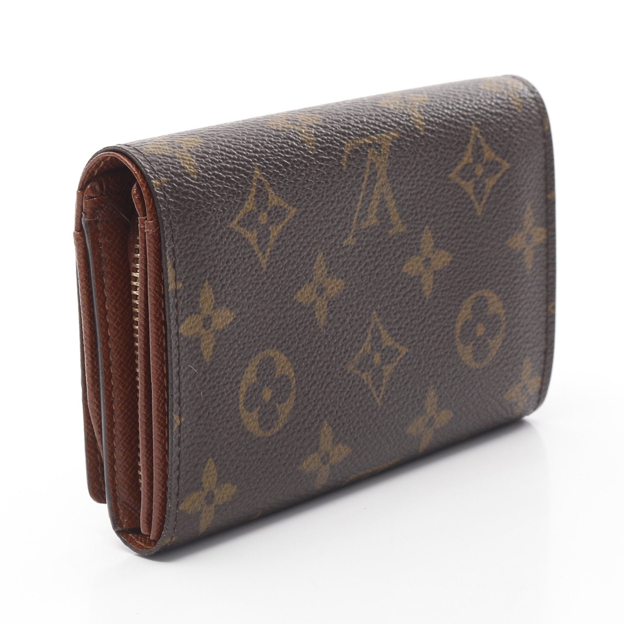 Louis Vuitton Louis Vuitton Porte-Monnaie Bie Tresor Monogram Bi-Fold Wallet Leather Brown Size ONE SIZE - 2 Thumbnail