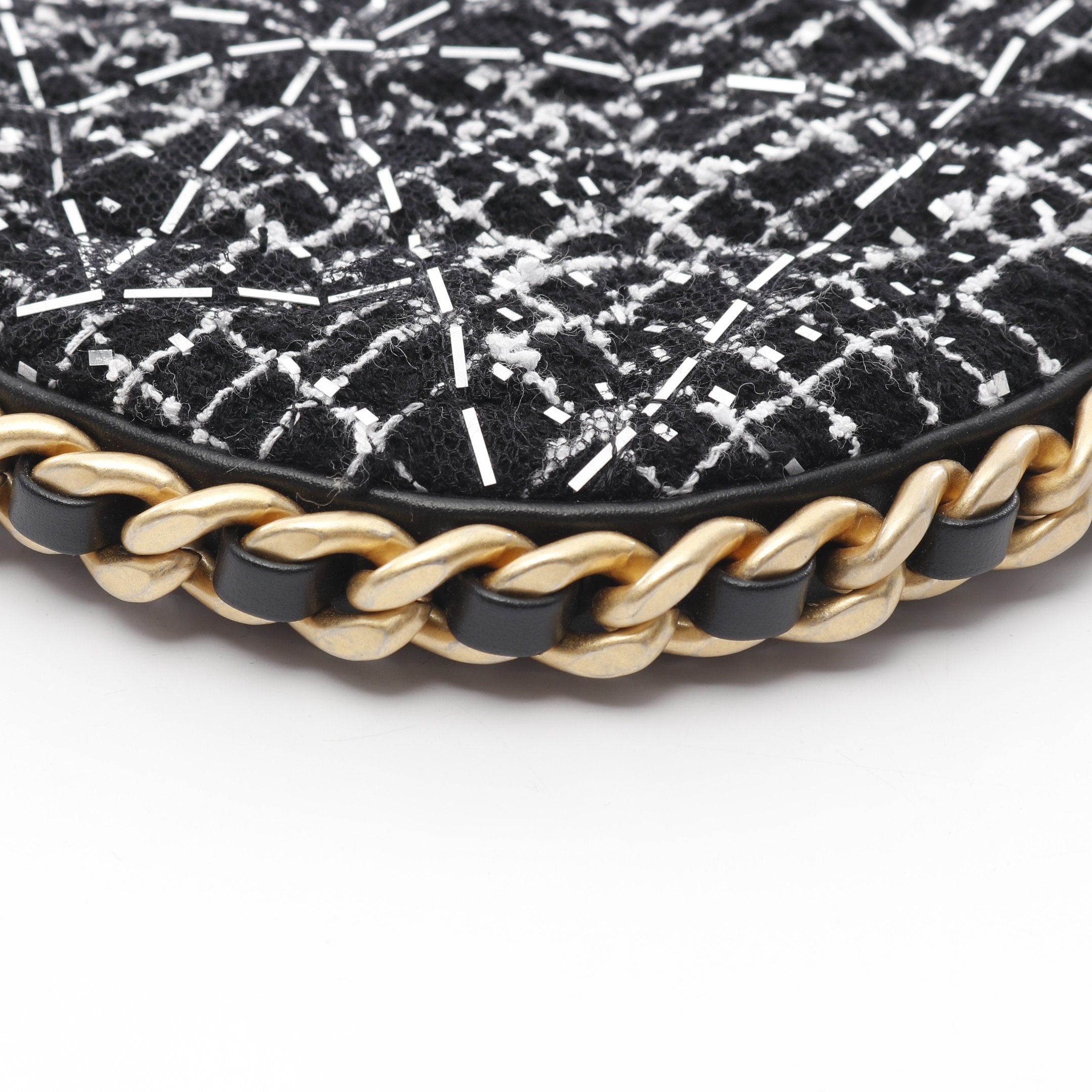 Chanel Chanel Chain Shoulder Bag Rame Tweed Black White Silver Gold Hardware Size ONE SIZE - 7 Thumbnail