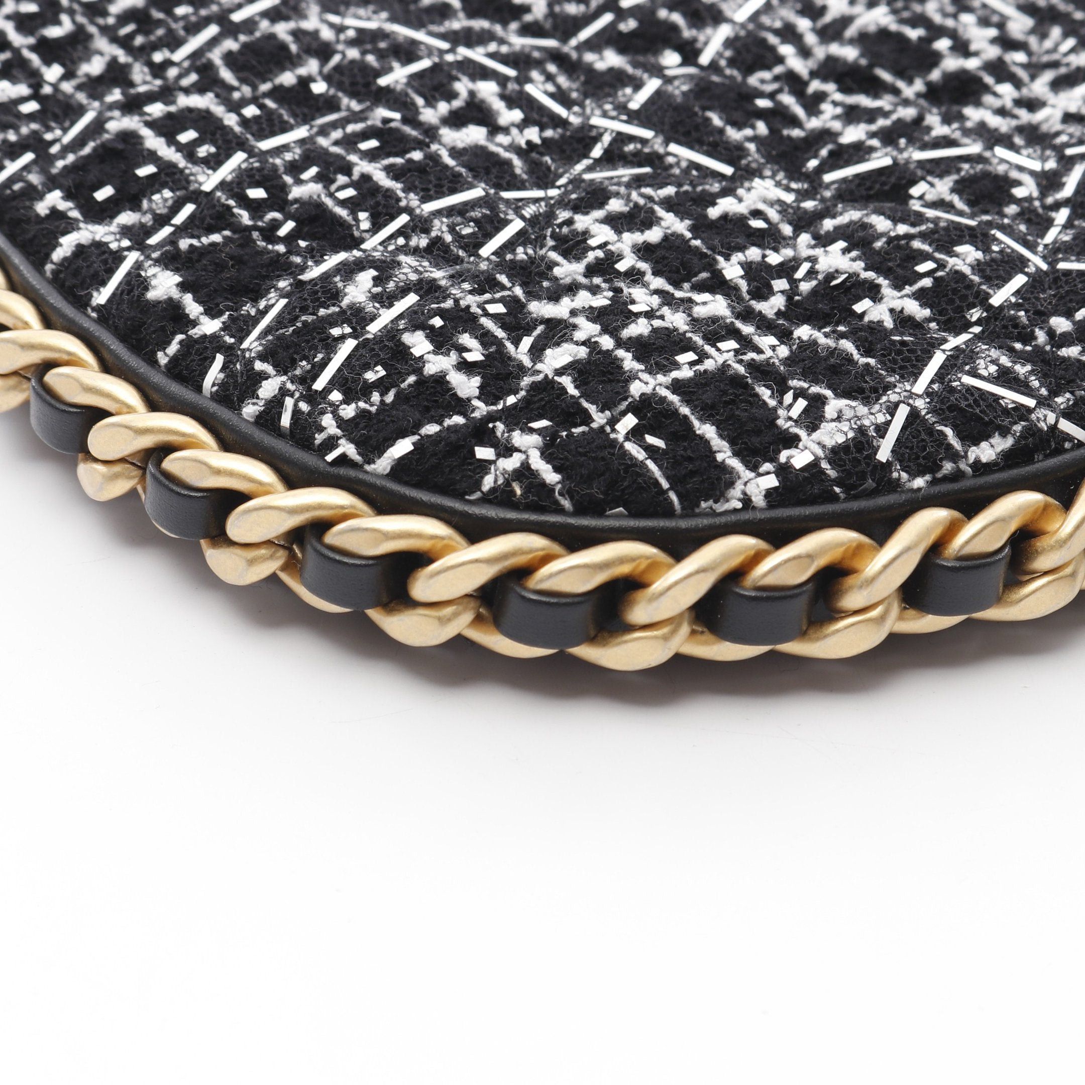 Chanel Chanel Chain Shoulder Bag Rame Tweed Black White Silver Gold Hardware Size ONE SIZE - 6 Thumbnail