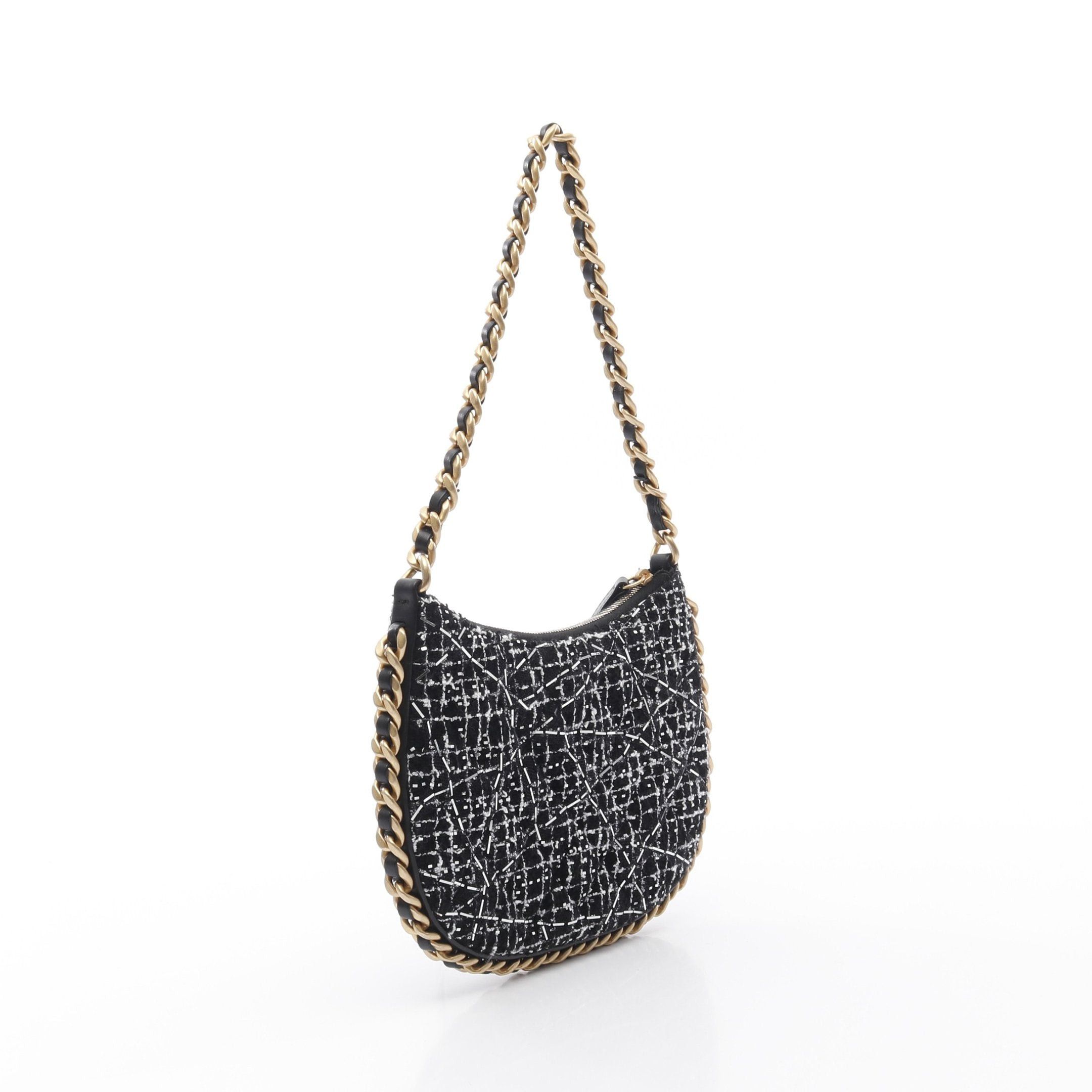 Chanel Chanel Chain Shoulder Bag Rame Tweed Black White Silver Gold Hardware Size ONE SIZE - 2 Thumbnail