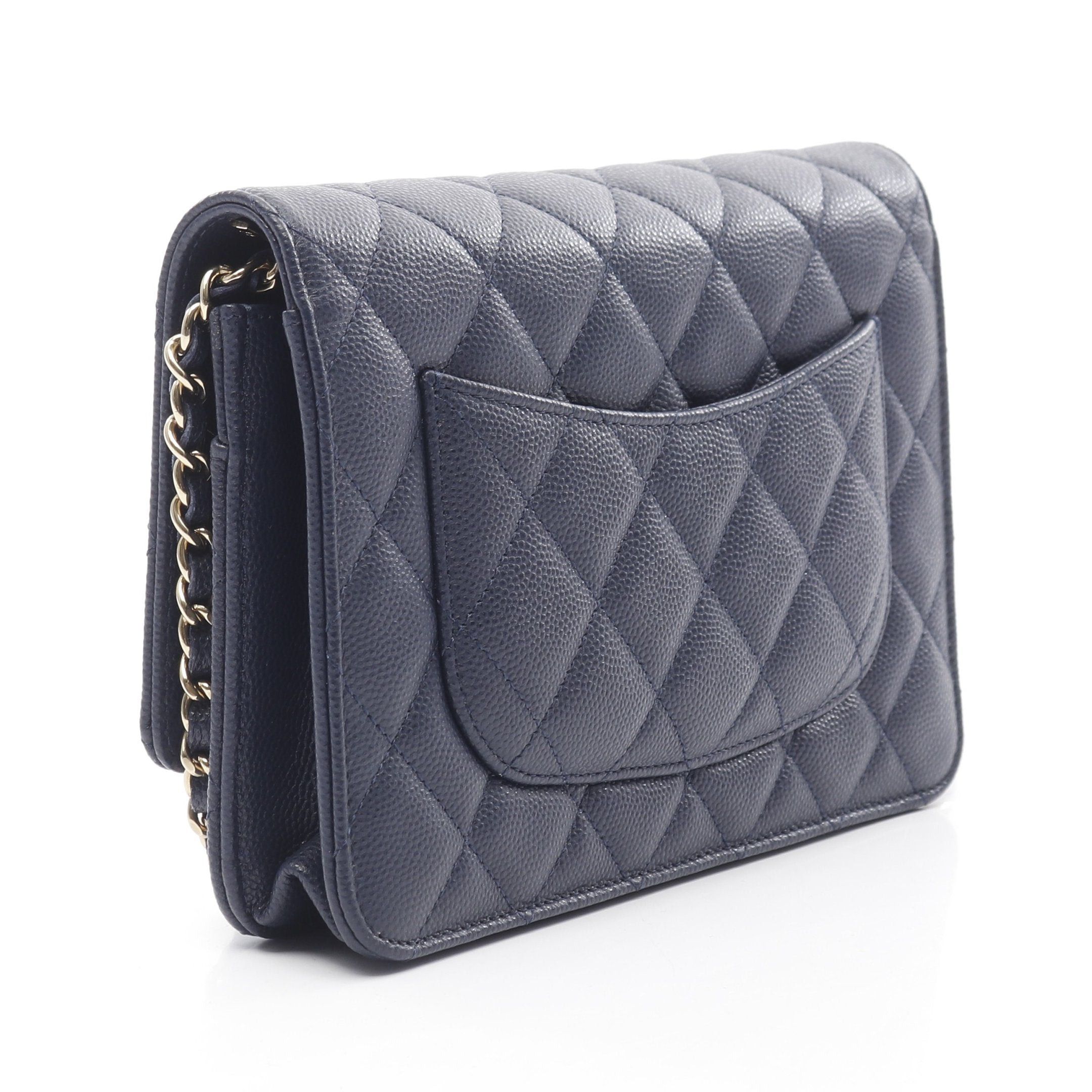 Chanel Chanel Matelasse Chain Wallet Caviar Skin Dark Navy Gold Hardware Size ONE SIZE - 2 Thumbnail