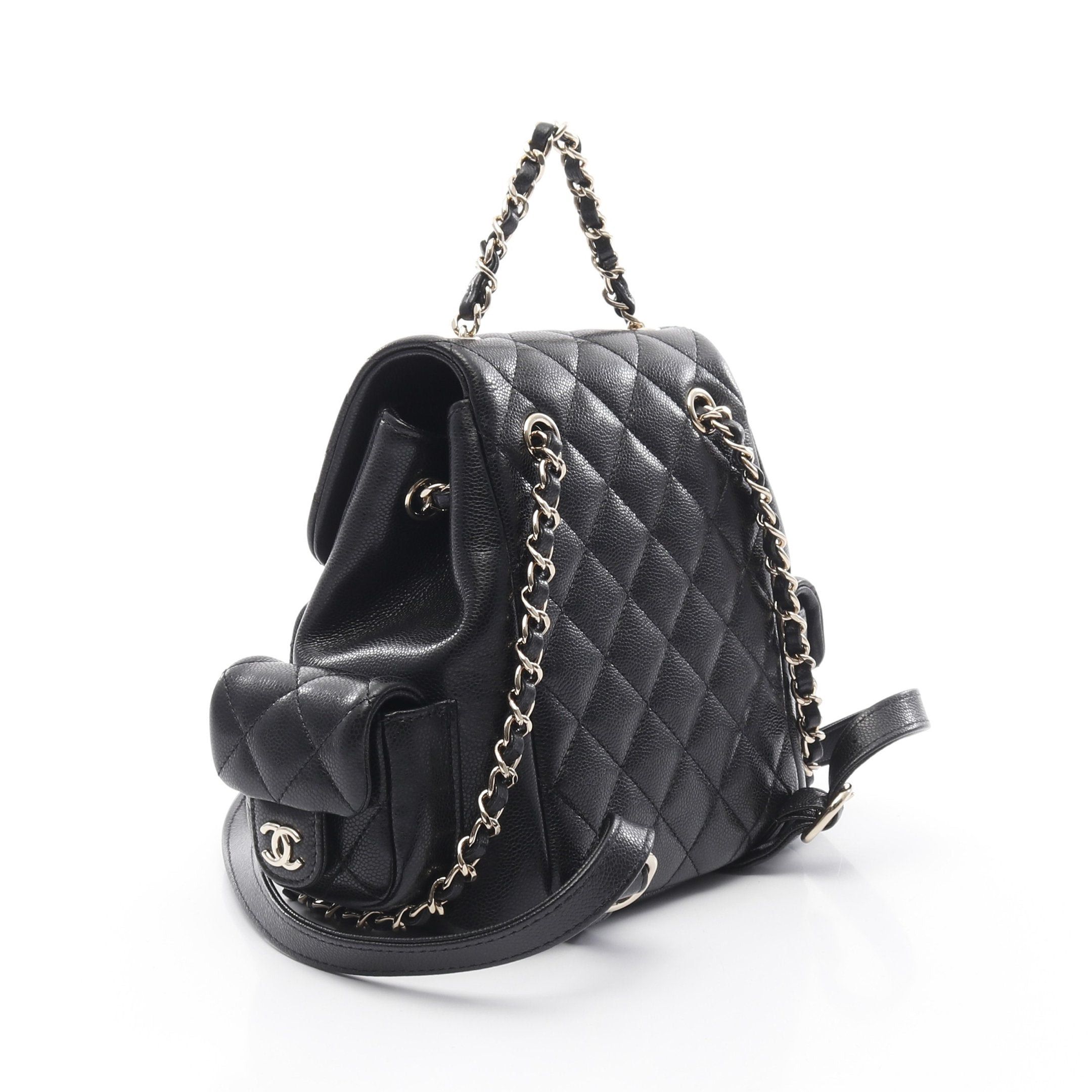 Chanel Chanel Matelasse Backpack Rucksack Caviar Skin Black Gold Hardware Size ONE SIZE - 2 Thumbnail