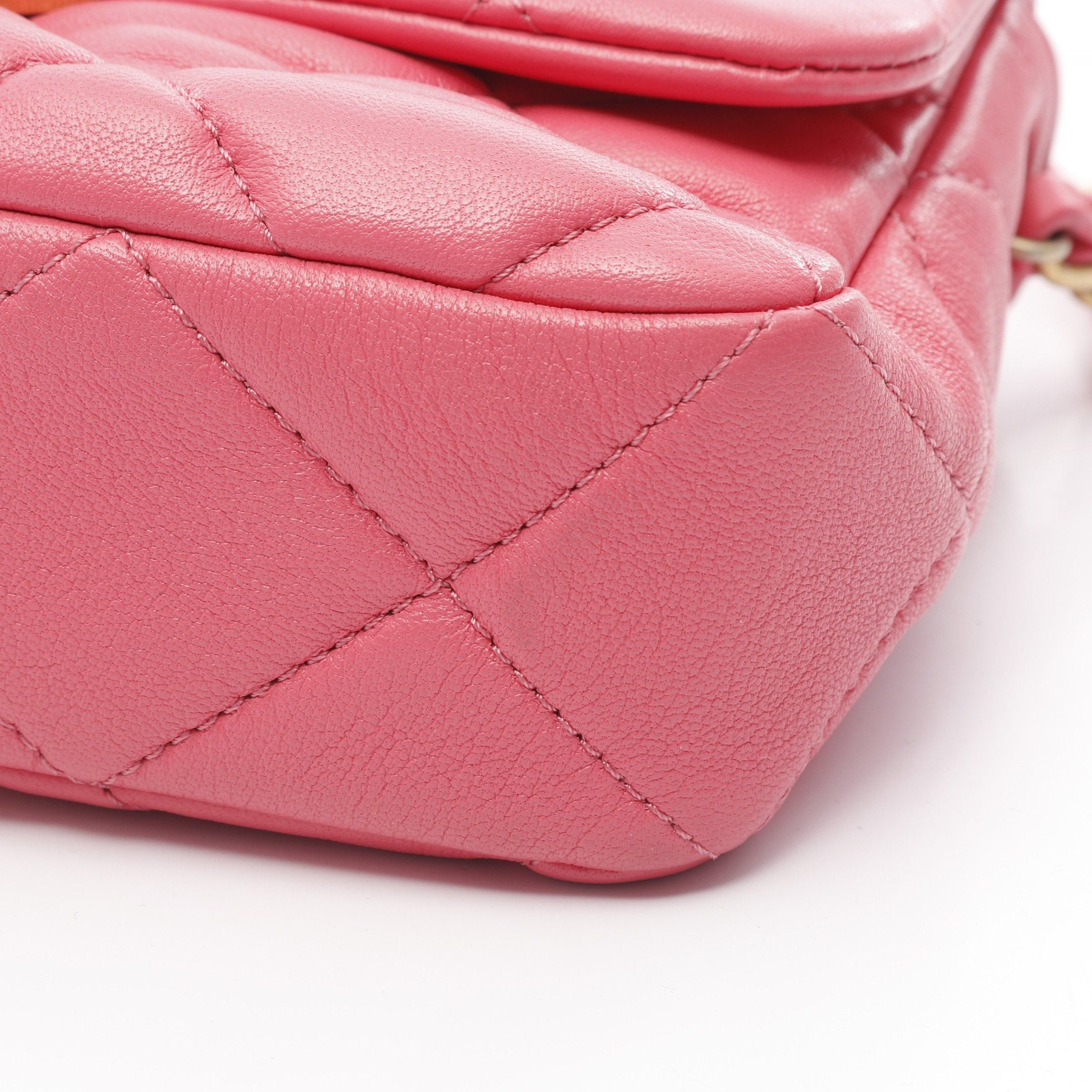 Chanel Chanel Matelasse Heart Lock Chain Shoulder Bag Lambskin Pink Gold Hardware Size ONE SIZE - 9 Thumbnail