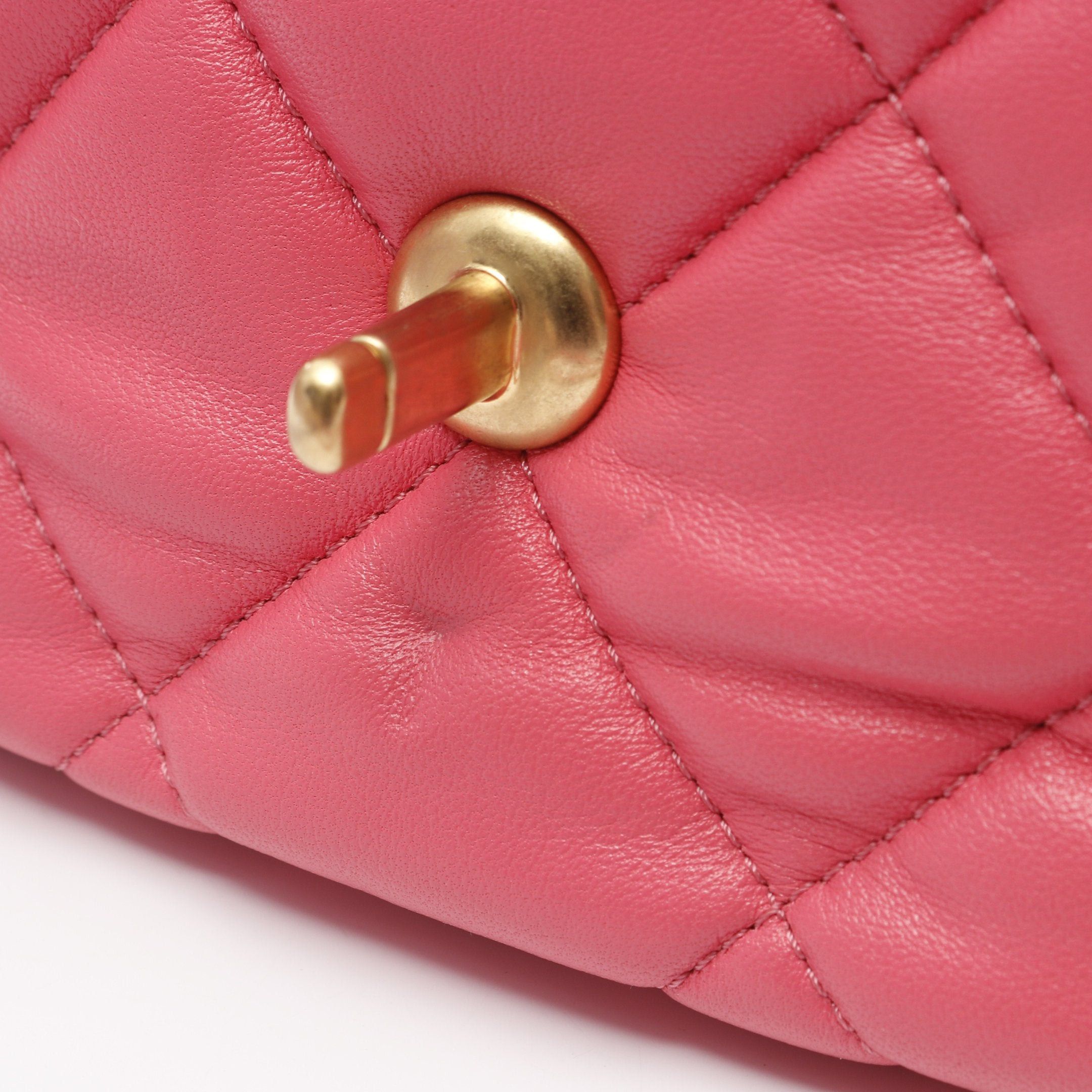 Chanel Chanel Matelasse Heart Lock Chain Shoulder Bag Lambskin Pink Gold Hardware Size ONE SIZE - 7 Thumbnail