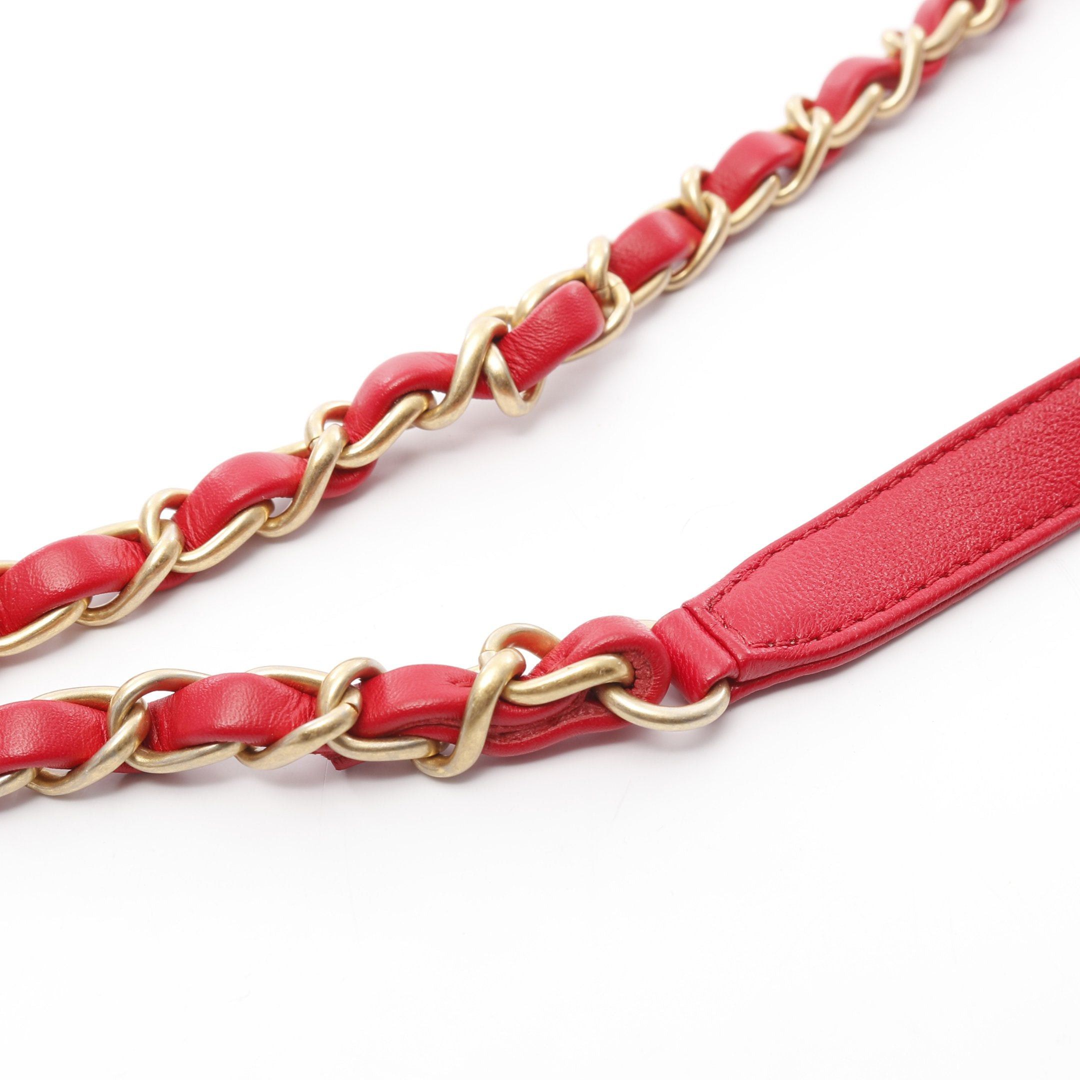 Chanel Chanel Matelasse Heart Lock Chain Shoulder Bag Lambskin Red Gold Hardware Size ONE SIZE - 9 Thumbnail