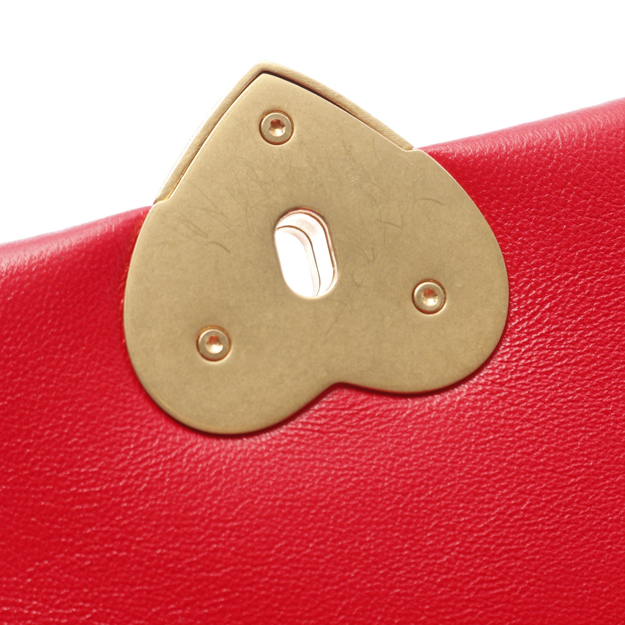 Chanel Chanel Matelasse Heart Lock Chain Shoulder Bag Lambskin Red Gold Hardware Size ONE SIZE - 6 Thumbnail