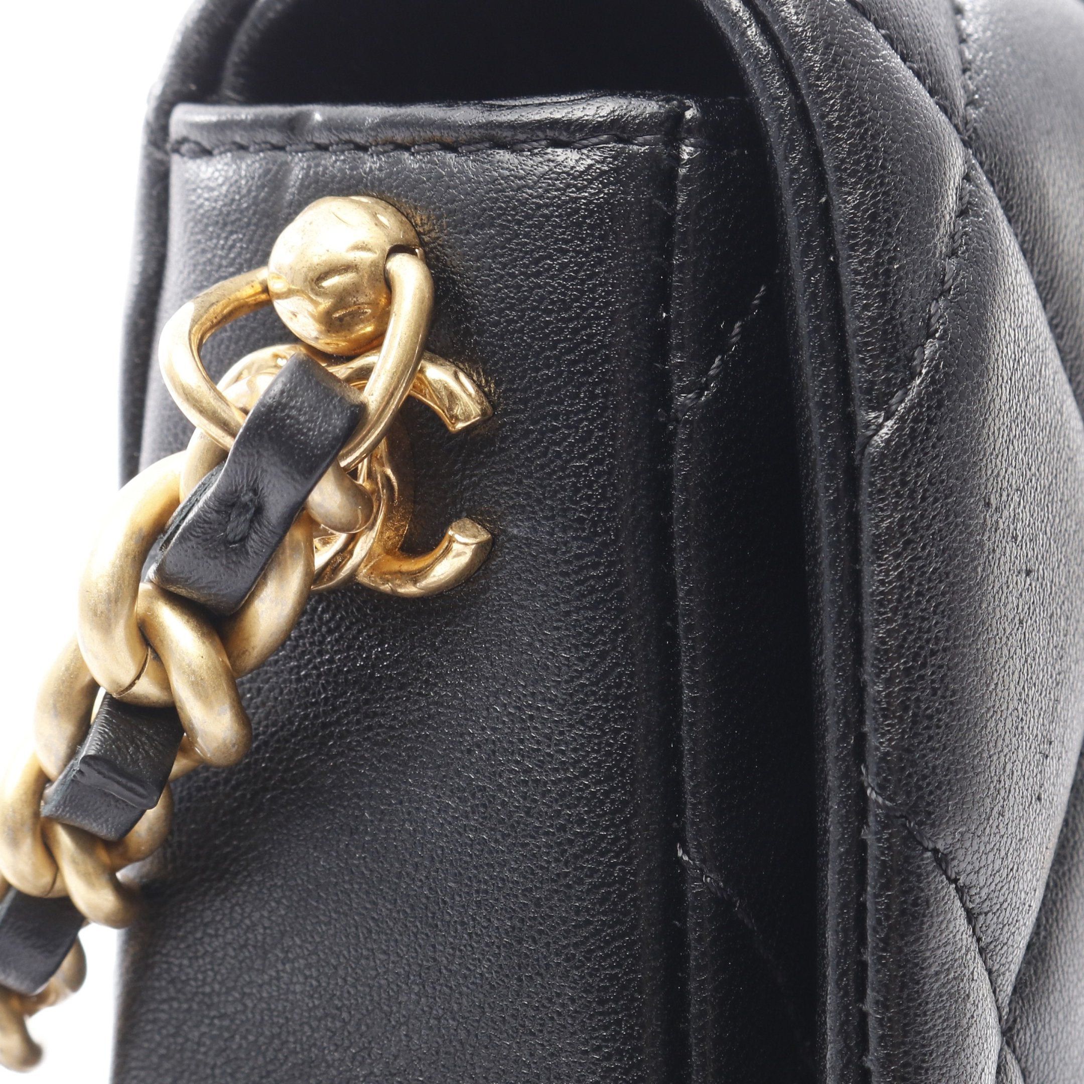 Chanel Chanel Matelasse Chain Shoulder Bag Lambskin Black Gold Hardware Size ONE SIZE - 6 Thumbnail