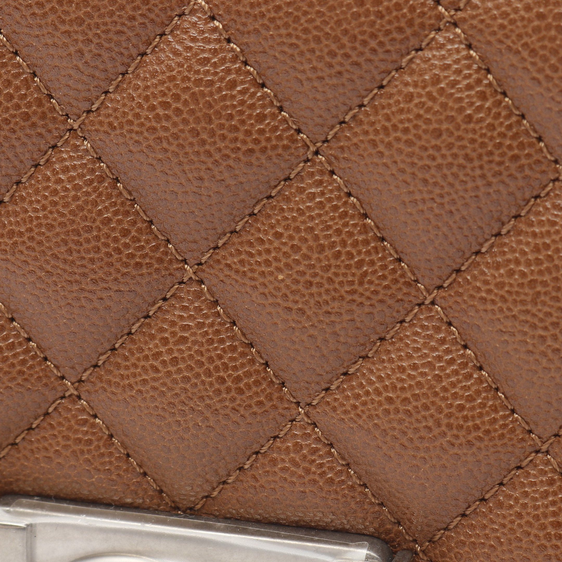 Chanel Chanel Boy Chanel Small Chain Shoulder Bag Caviar Skin Brown Silver Hardware Size ONE SIZE - 8 Thumbnail