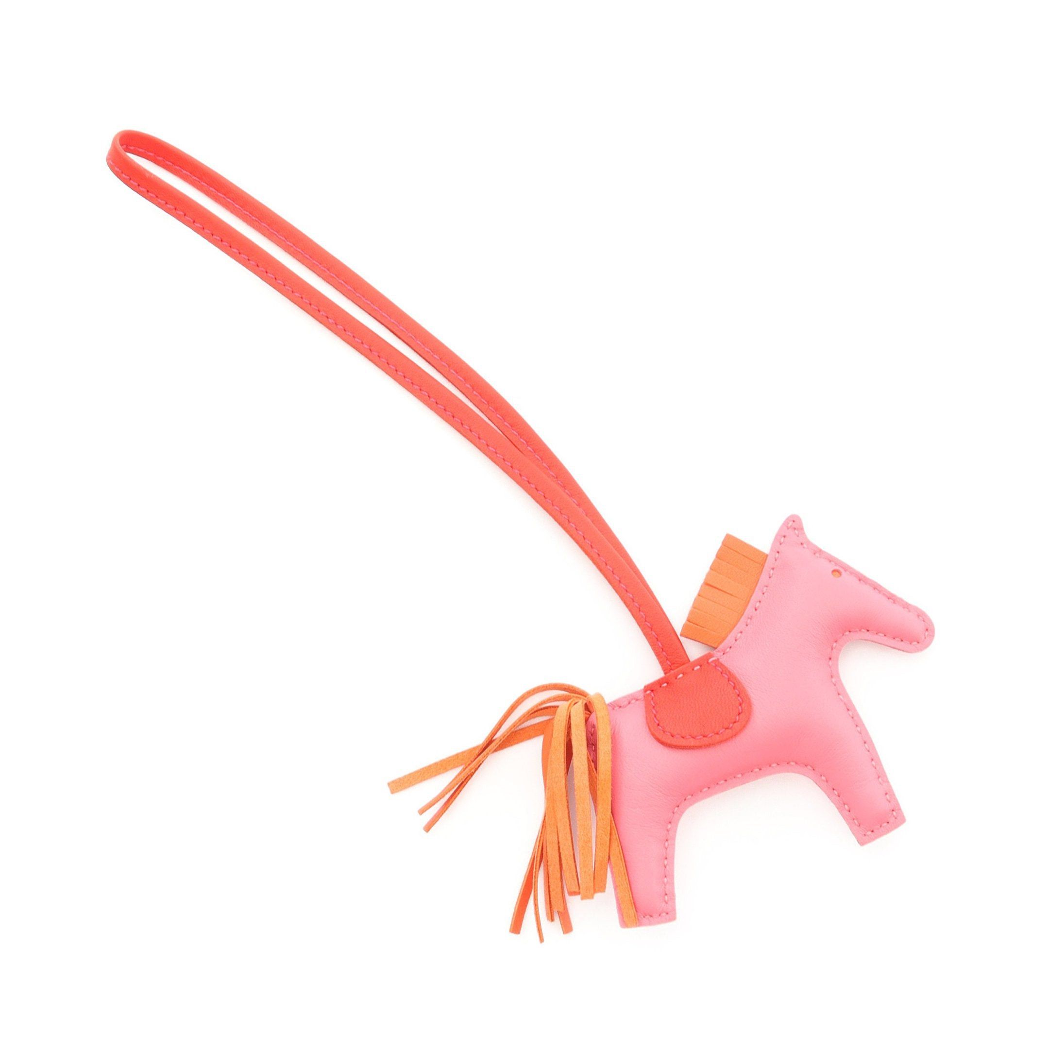 Hermes Hermes Rodeo Pm Rose Azalea Orange Poppy Bag Charm Aagneau Pink Size ONE SIZE - 2 Thumbnail
