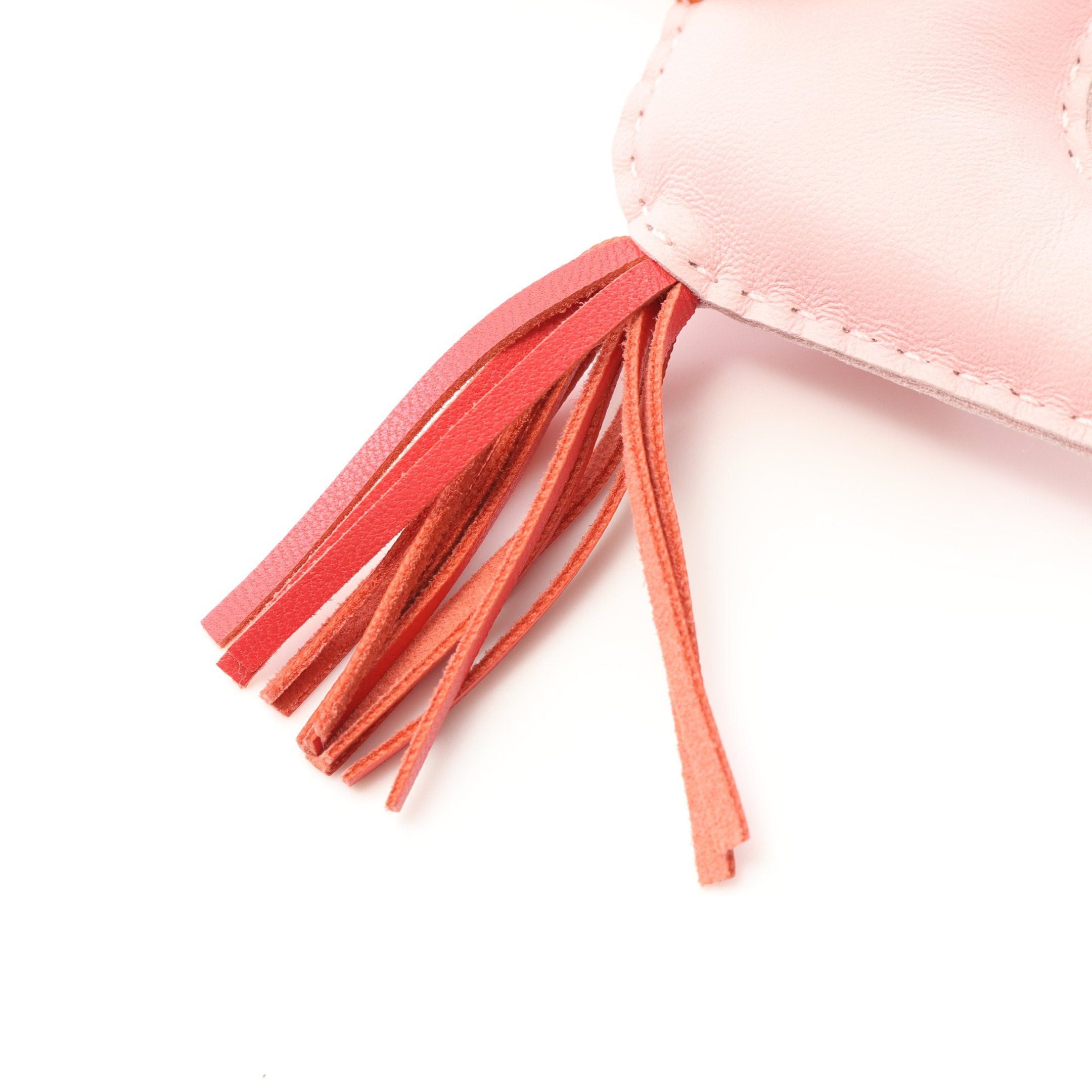 Hermes Hermes Rodeo Mm Rose Sakura Orange Bougainvillea Bag Charm Aagneau Pink Red Size ONE SIZE - 4 Thumbnail