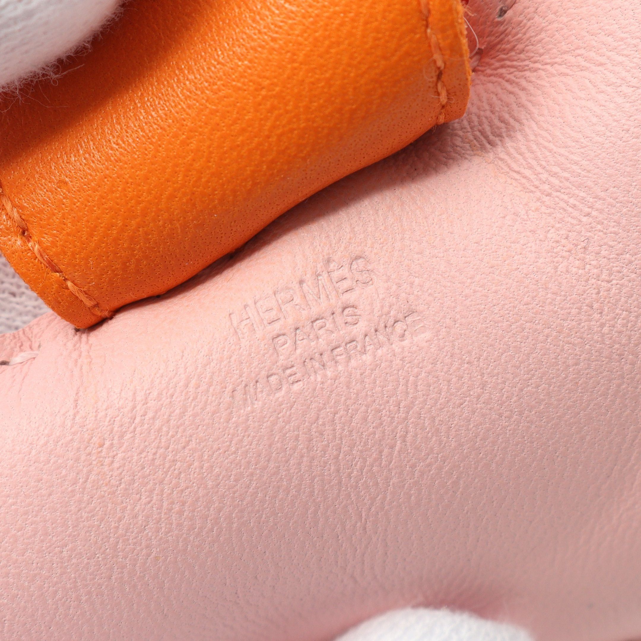 Hermes Hermes Rodeo Mm Rose Sakura Orange Bougainvillea Bag Charm Aagneau Pink Red Size ONE SIZE - 3 Thumbnail