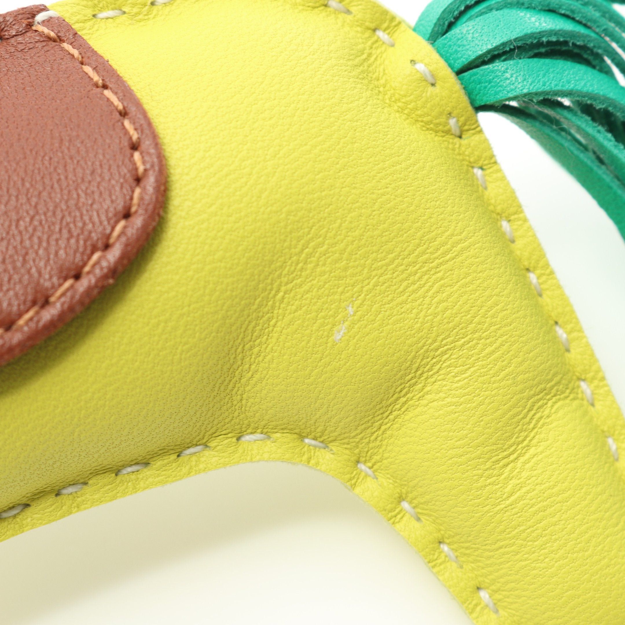 Hermes Hermes Rodeo Mm Lime Mint Forbe Bag Charm Aagneau Yellow-Green Green Brown Size ONE SIZE - 4 Thumbnail