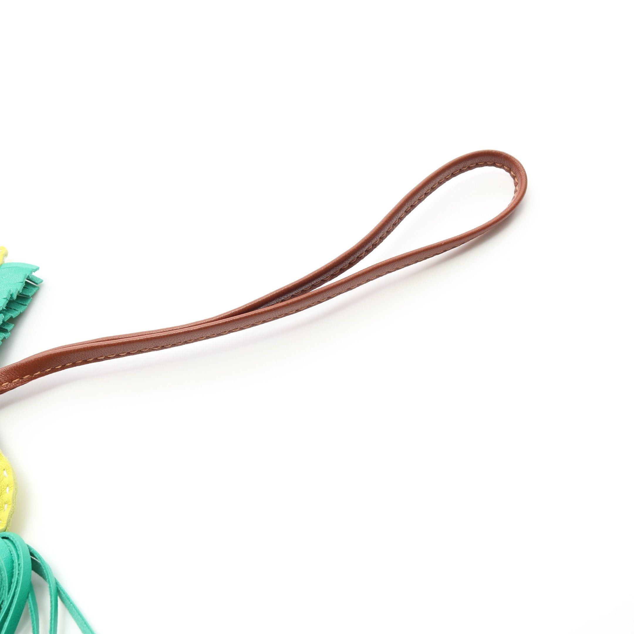 Hermes Hermes Rodeo Mm Lime Mint Forbe Bag Charm Aagneau Yellow-Green Green Brown Size ONE SIZE - 6 Thumbnail