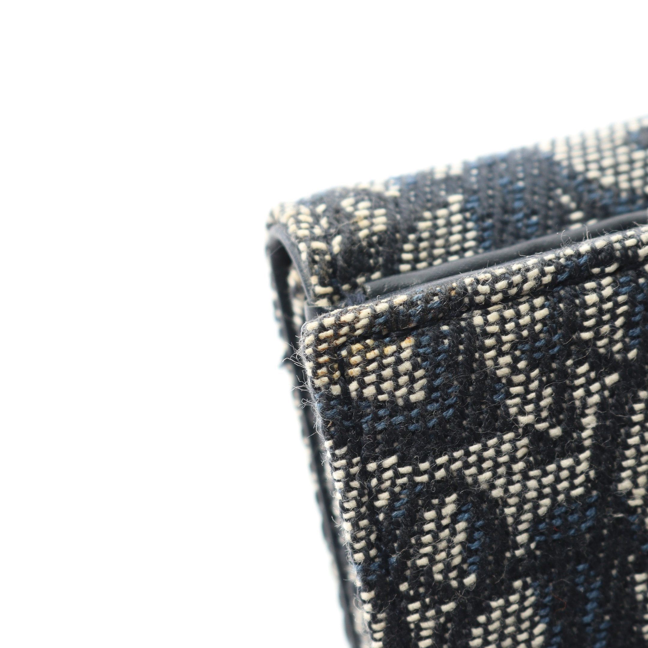 Dior Dior Trotter Double Hook Wallet Canvas Leather Navy Size ONE SIZE - 8 Thumbnail