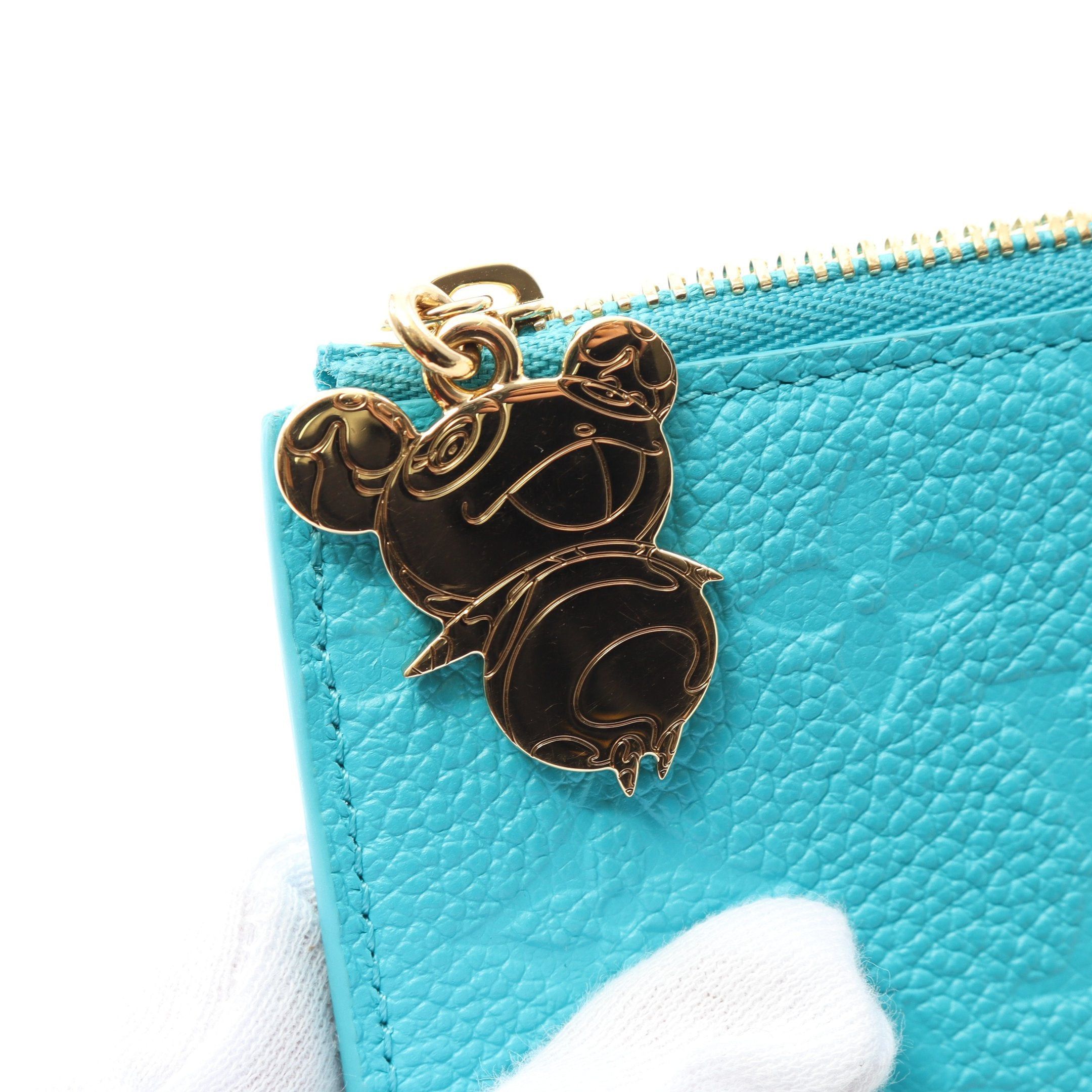 Louis Vuitton Louis Vuitton Lv * Tm Porto Cult Romy Monogram Multicolor Empreinte Coin Purse Card Case Leather White Turquoise Blue Collaboration With Takashi Murakami Size ONE SIZE - 6 Thumbnail