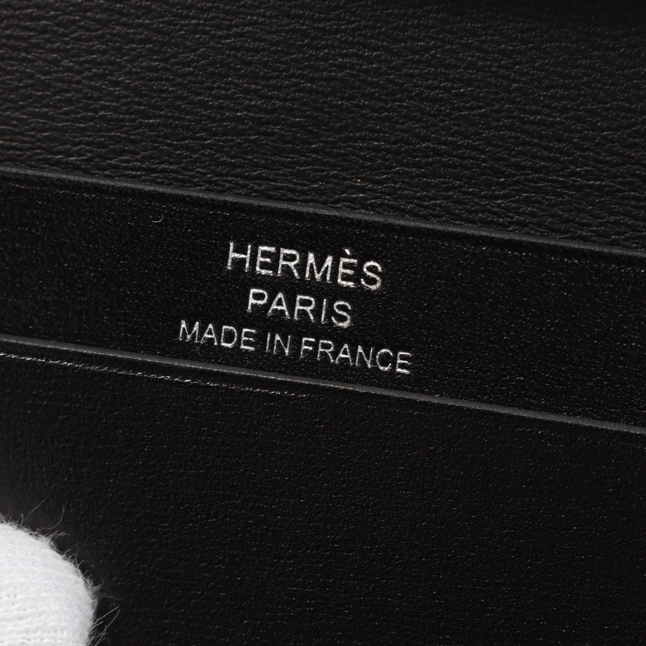 Hermes Hermes Bear Mini Card Case Box Calf Black Silver Hardware Double Engraved Size ONE SIZE - 4 Thumbnail