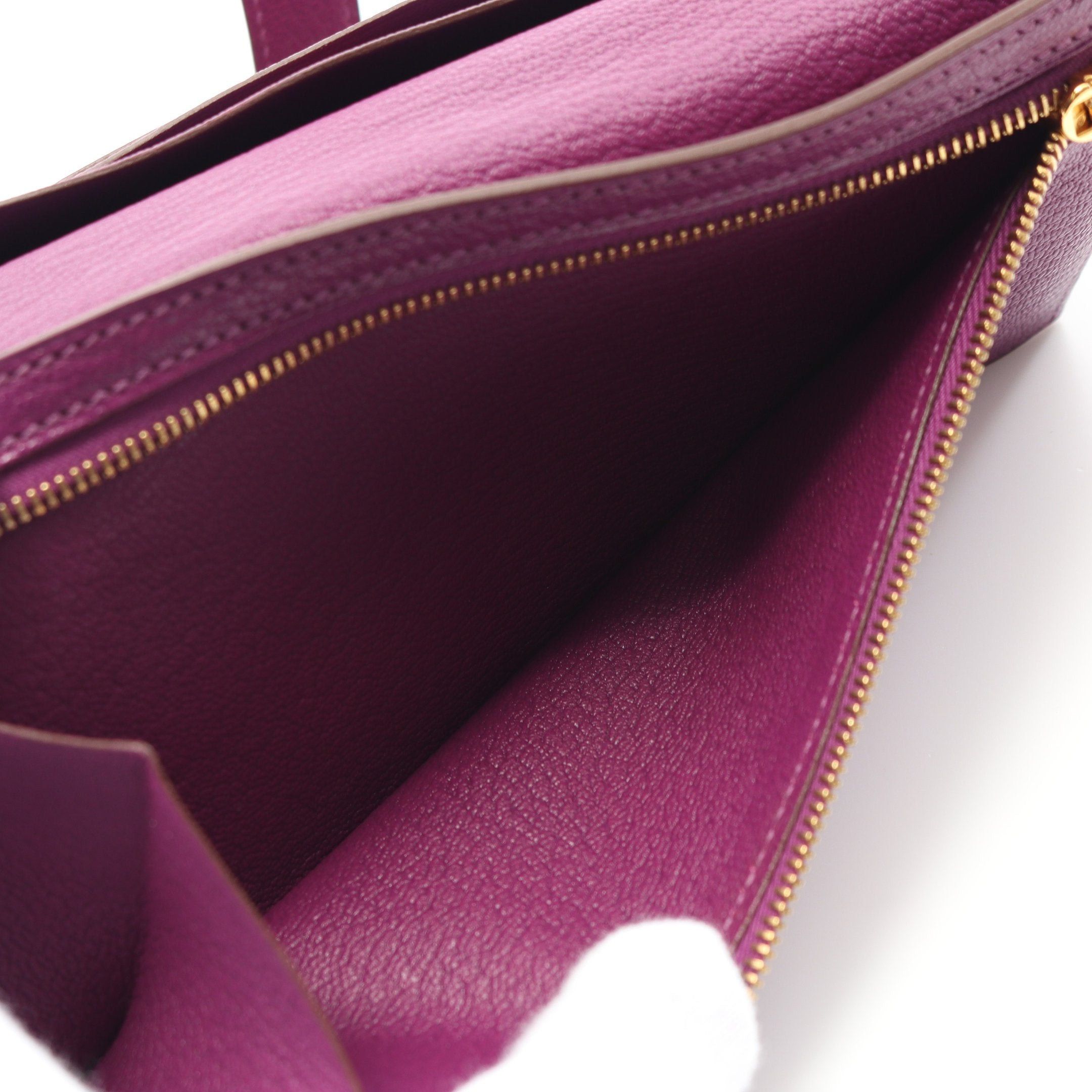 Hermes Hermes Bear Souffle Anemone Bi-Fold Long Wallet Chevre Purple Gold Hardware □ R Stamp Size ONE SIZE - 6 Thumbnail