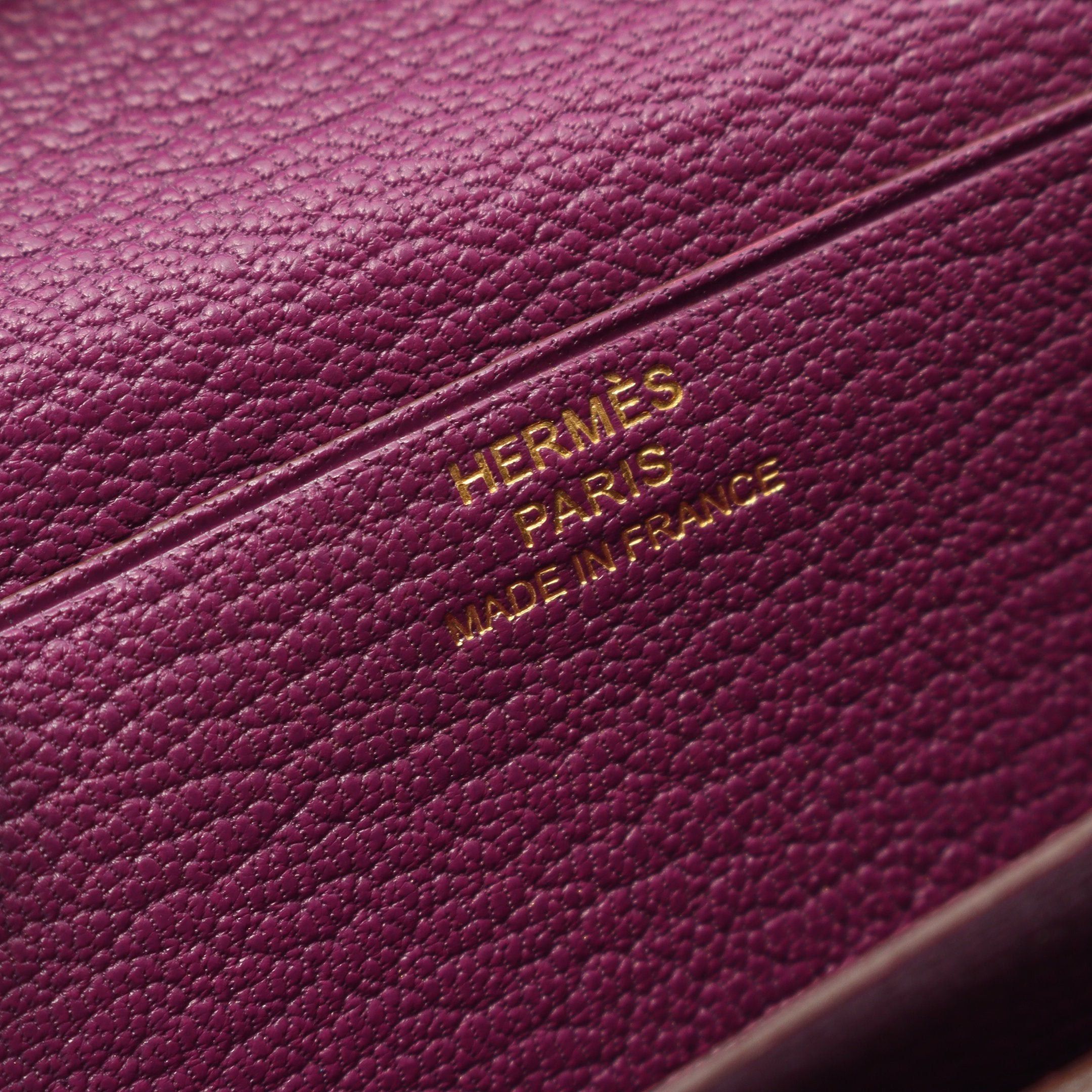 Hermes Hermes Bear Souffle Anemone Bi-Fold Long Wallet Chevre Purple Gold Hardware □ R Stamp Size ONE SIZE - 4 Thumbnail