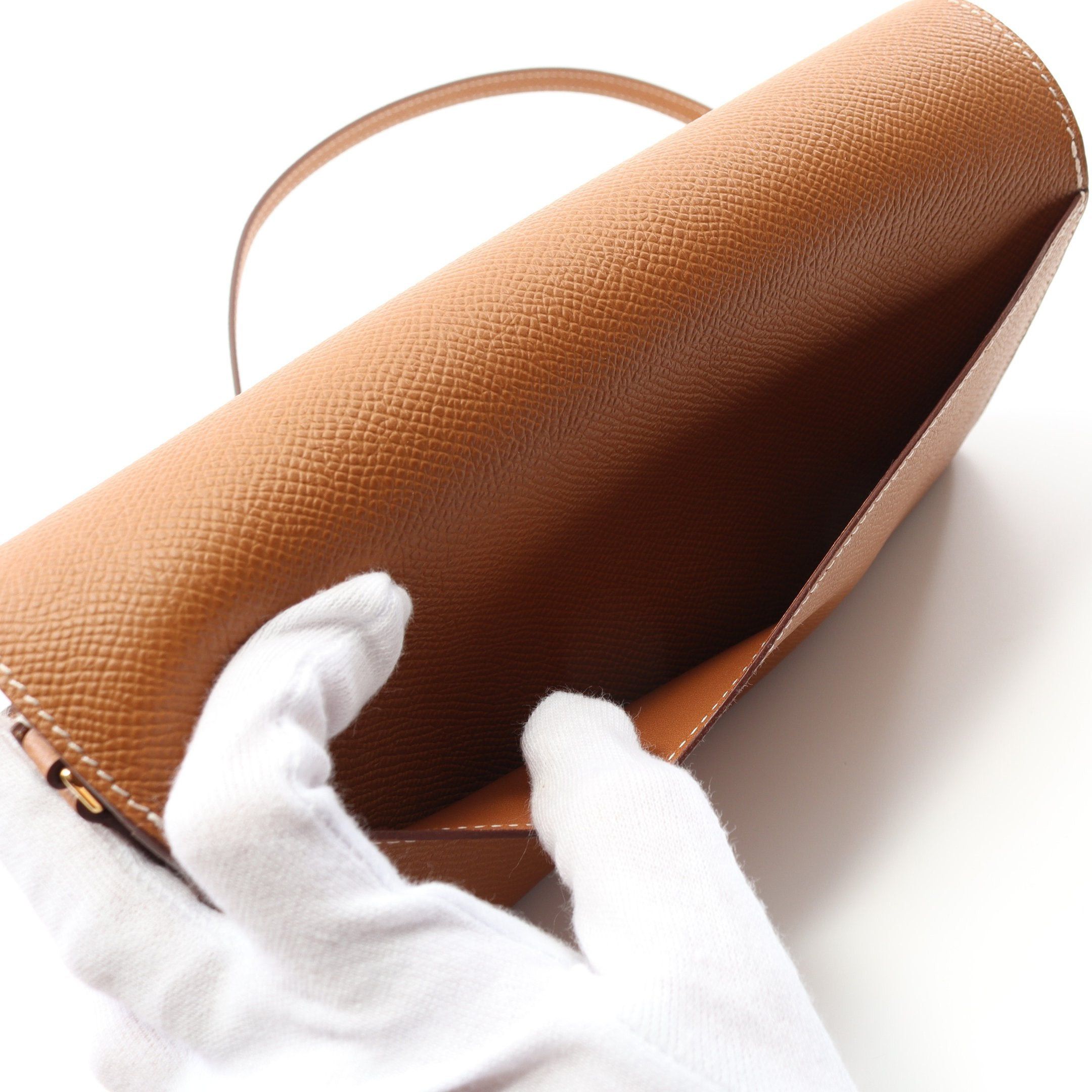 Hermes Hermes Constance Long Too Go Gold Shoulder Wallet Veau Epsom Light Brown Hardware U Stamp Size ONE SIZE - 7 Thumbnail