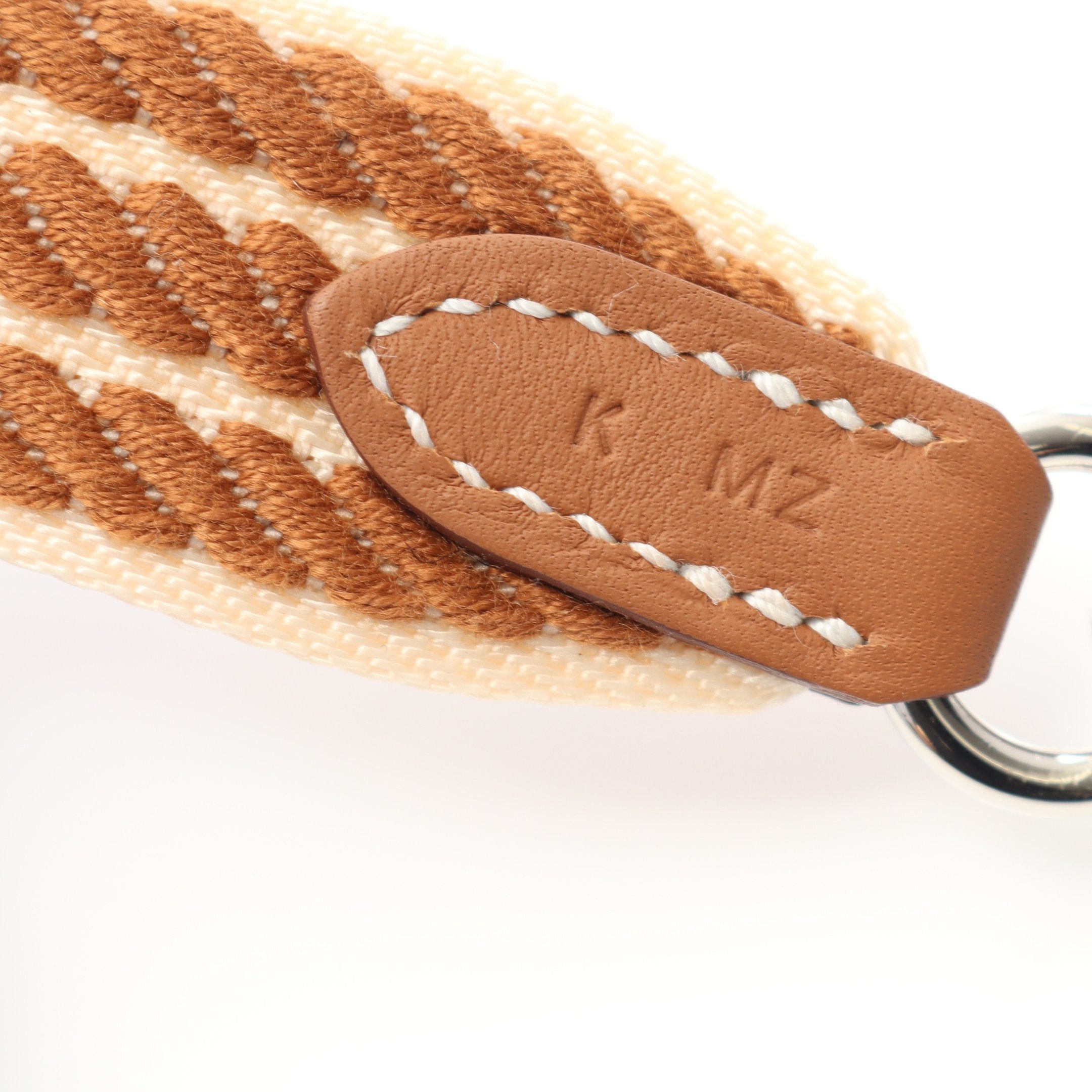 Hermes Hermes Sangle Cordage Gold Shoulder Strap Canvas Veau Swift Light Brown Beige Silver Hardware K Stamp Size ONE SIZE - 5 Thumbnail