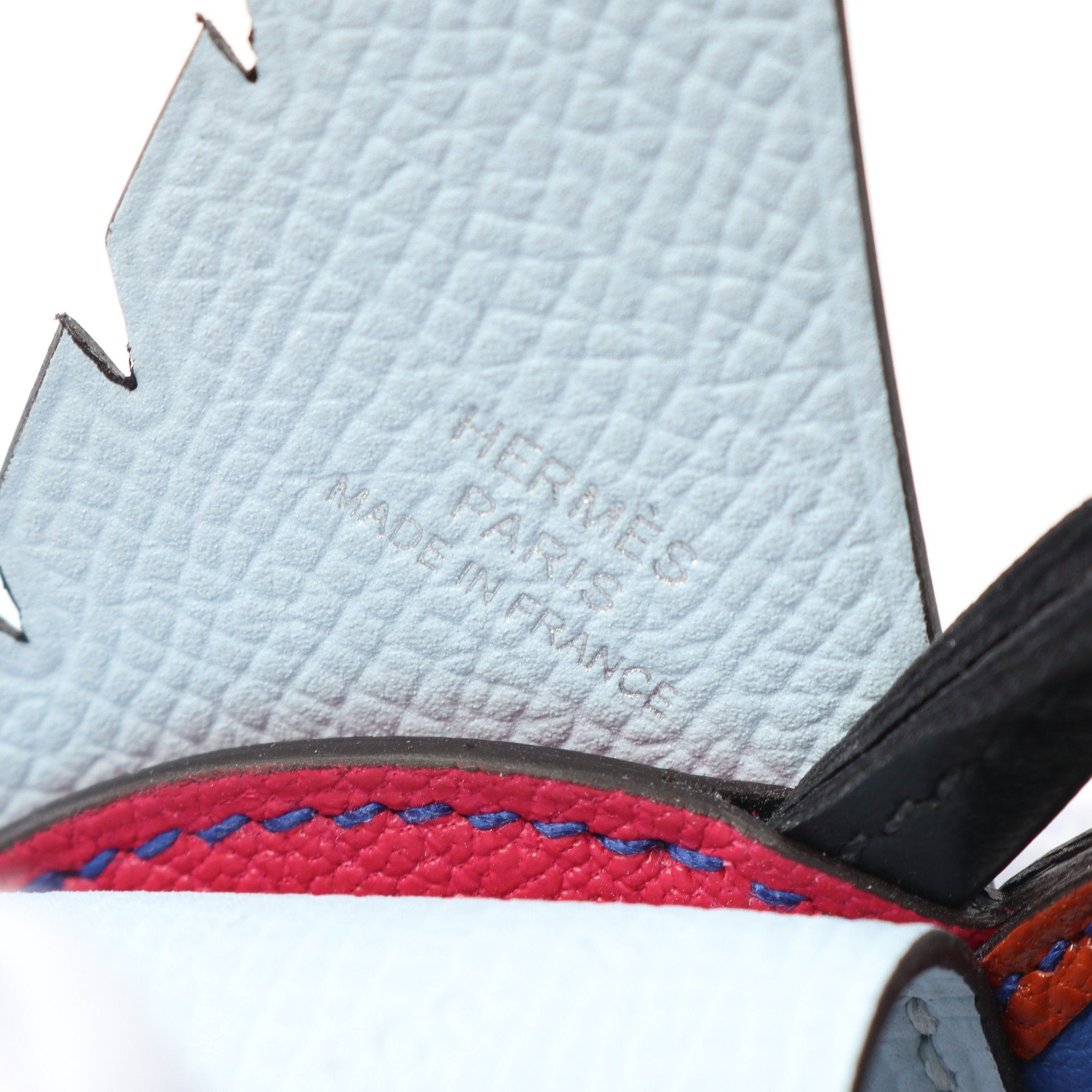 Hermes Hermes Party Nata Blue Blum Royale Rose Mexico Bag Charm Veau Epsom Chevre Aagneau Light Multicolor Silver Hardware K Stamp Size ONE SIZE - 3 Thumbnail