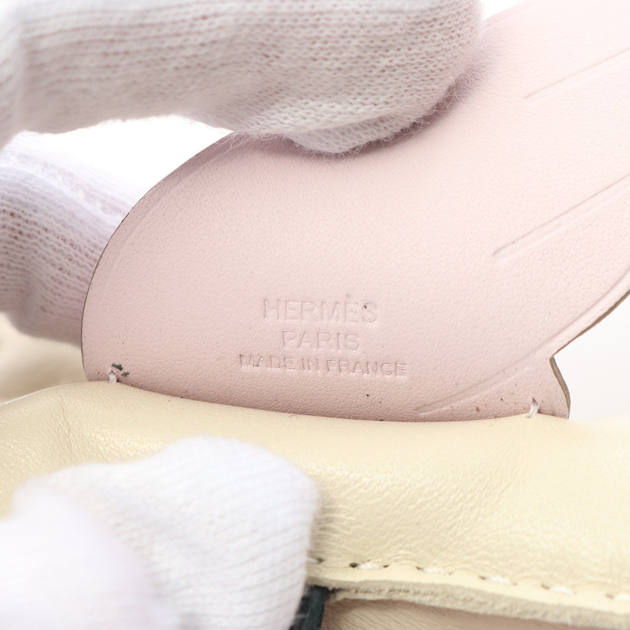 Hermes Hermes Rodeo Pegasus Mm Kure Mauve Pail Vert Chypre Bag Charm Aagneau Veau Swift Off White Light Pink Dark Green U Stamp Size ONE SIZE - 3 Thumbnail