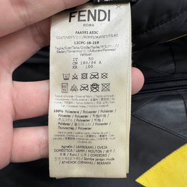 Fendi Fendi Reversible Down Vest with Yellow Collar-yf Size US L / EU 52-54 / 3 - 4 Thumbnail