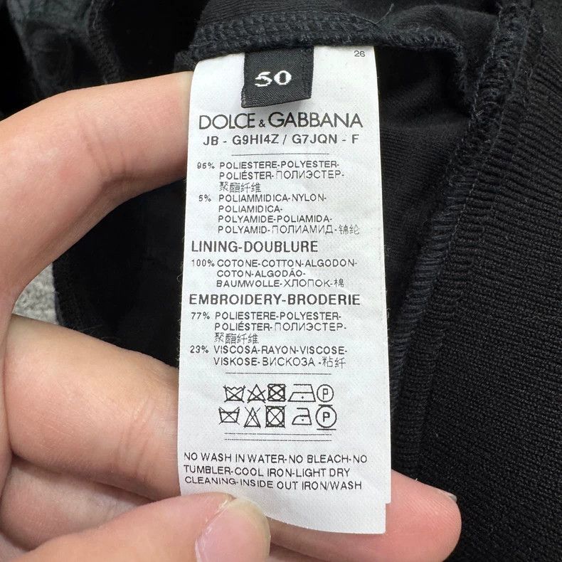 Dolce & Gabbana Black Sweater with Palm Tree Embroidery-yf Size US L / EU 52-54 / 3 - 4 Thumbnail