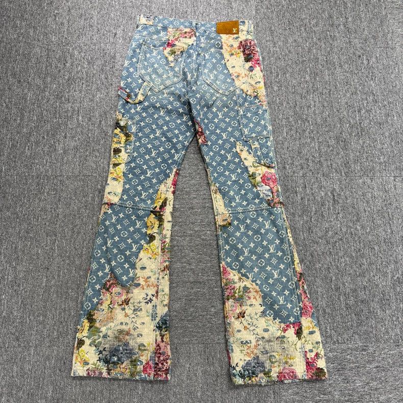 Louis Vuitton Louis Vuitton Floral Distressed Denim Pants-yf Size US 31 - 3 Thumbnail