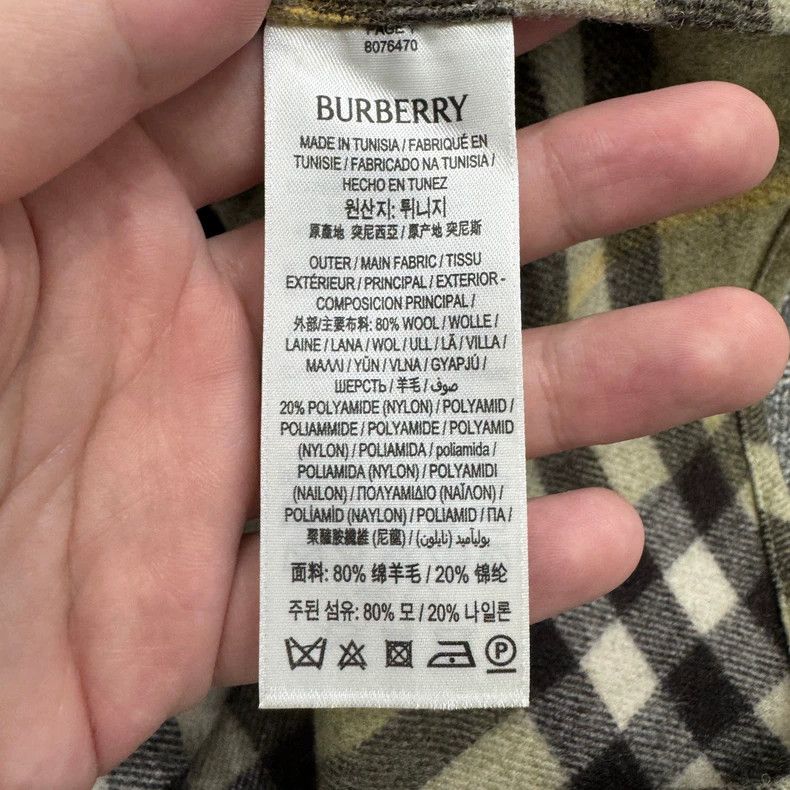 Burberry Burberry Wool Plaid Shirt Size L-yf Size US L / EU 52-54 / 3 - 4 Thumbnail