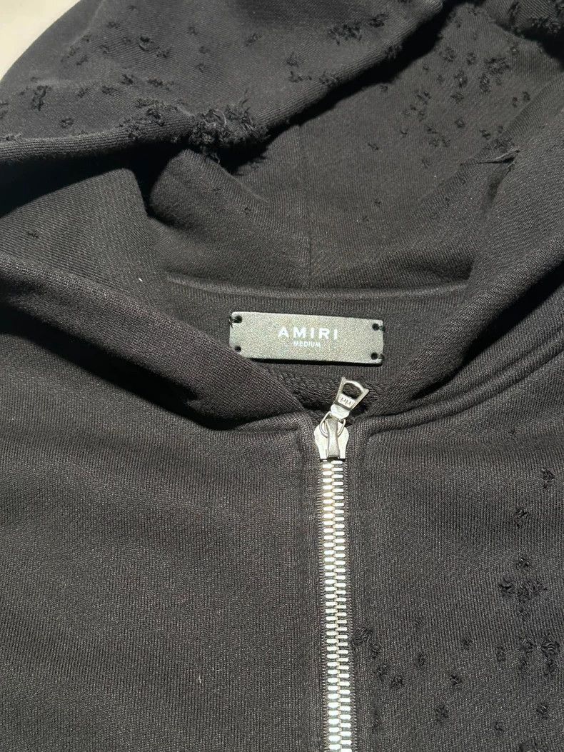 Amiri Amiri Hooded sweatshirt with holes -DMC Size US M / EU 48-50 / 2 - 2 Thumbnail
