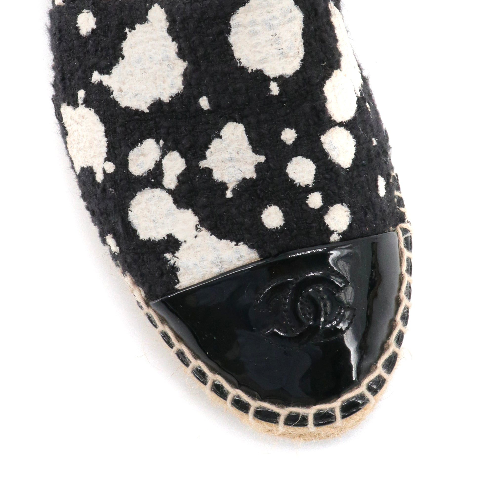 Chanel CHANEL - Chanel CC espadrilles in black tweed (T40) Size US 9 / IT 39 - 4 Thumbnail