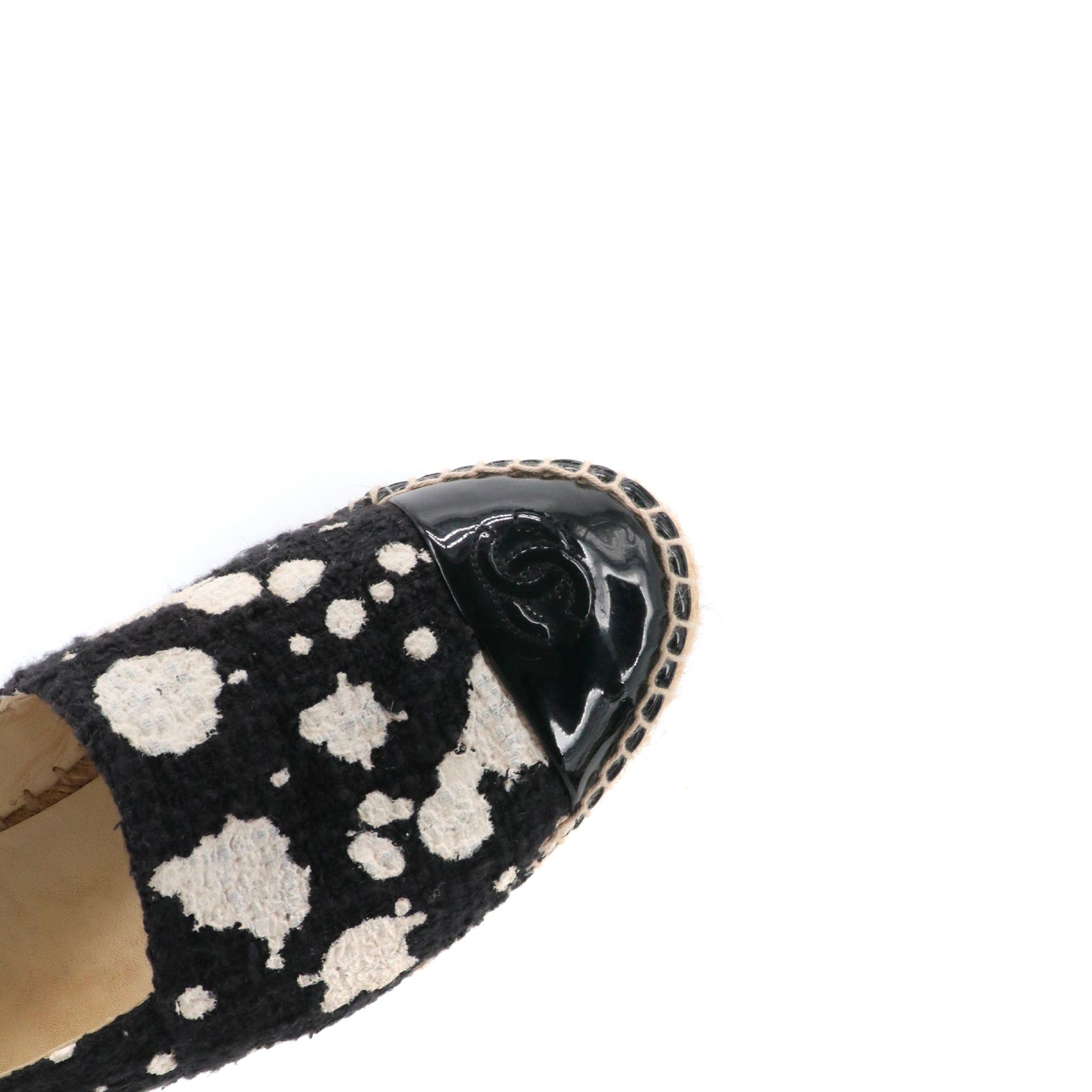 Chanel CHANEL - Chanel CC espadrilles in black tweed (T40) Size US 9 / IT 39 - 5 Thumbnail