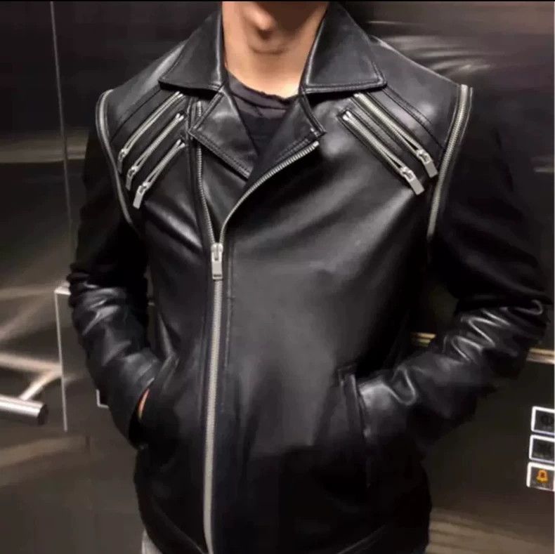 Saint Laurent Paris Saint Laurent Black Five-Zip Leather Jacket Size US M / EU 48-50 / 2 - 8 Thumbnail