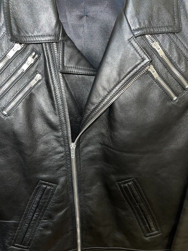 Saint Laurent Paris Saint Laurent Black Five-Zip Leather Jacket Size US M / EU 48-50 / 2 - 2 Thumbnail
