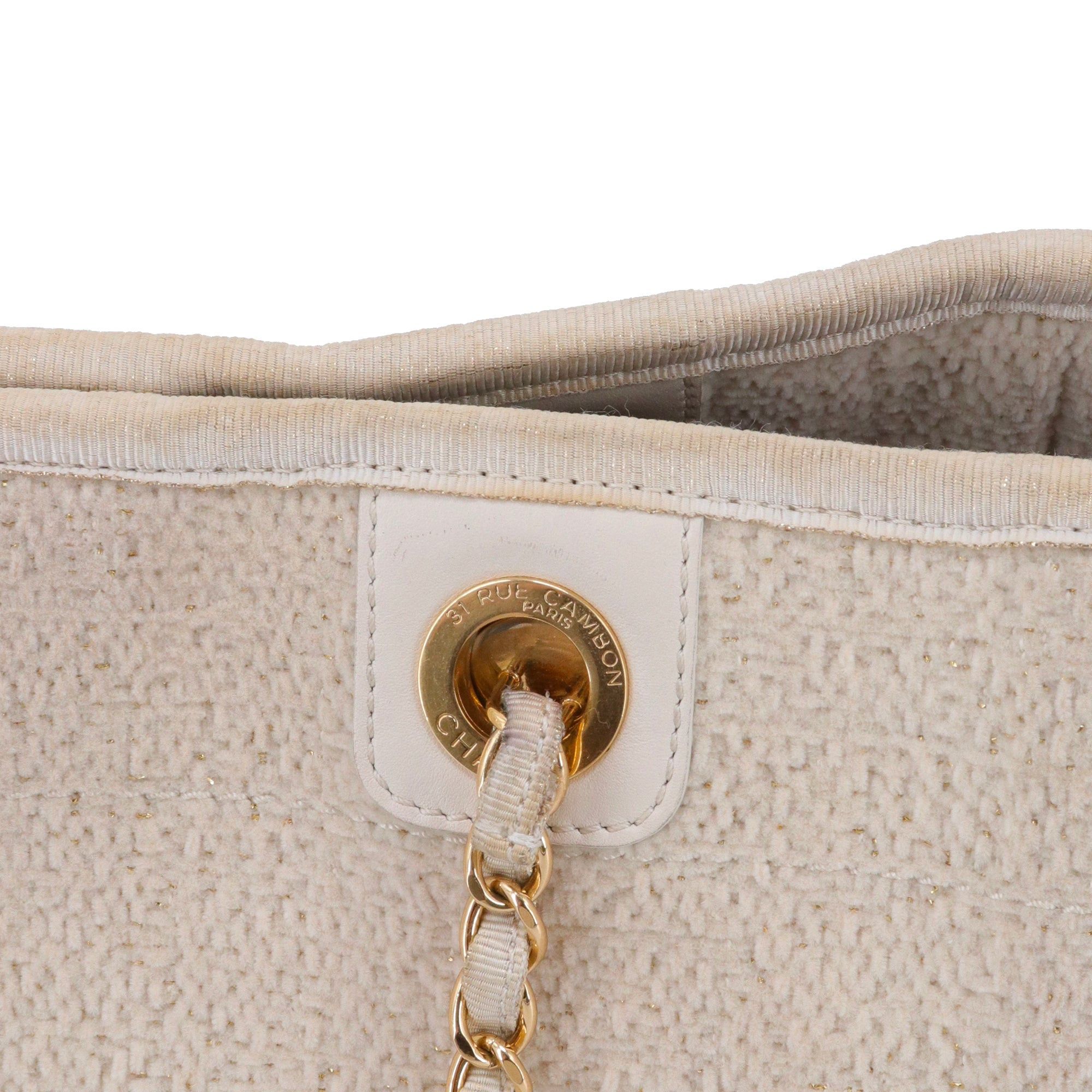 Chanel CHANEL - Chanel Deauville tote bag in beige tweed Size ONE SIZE - 7 Thumbnail