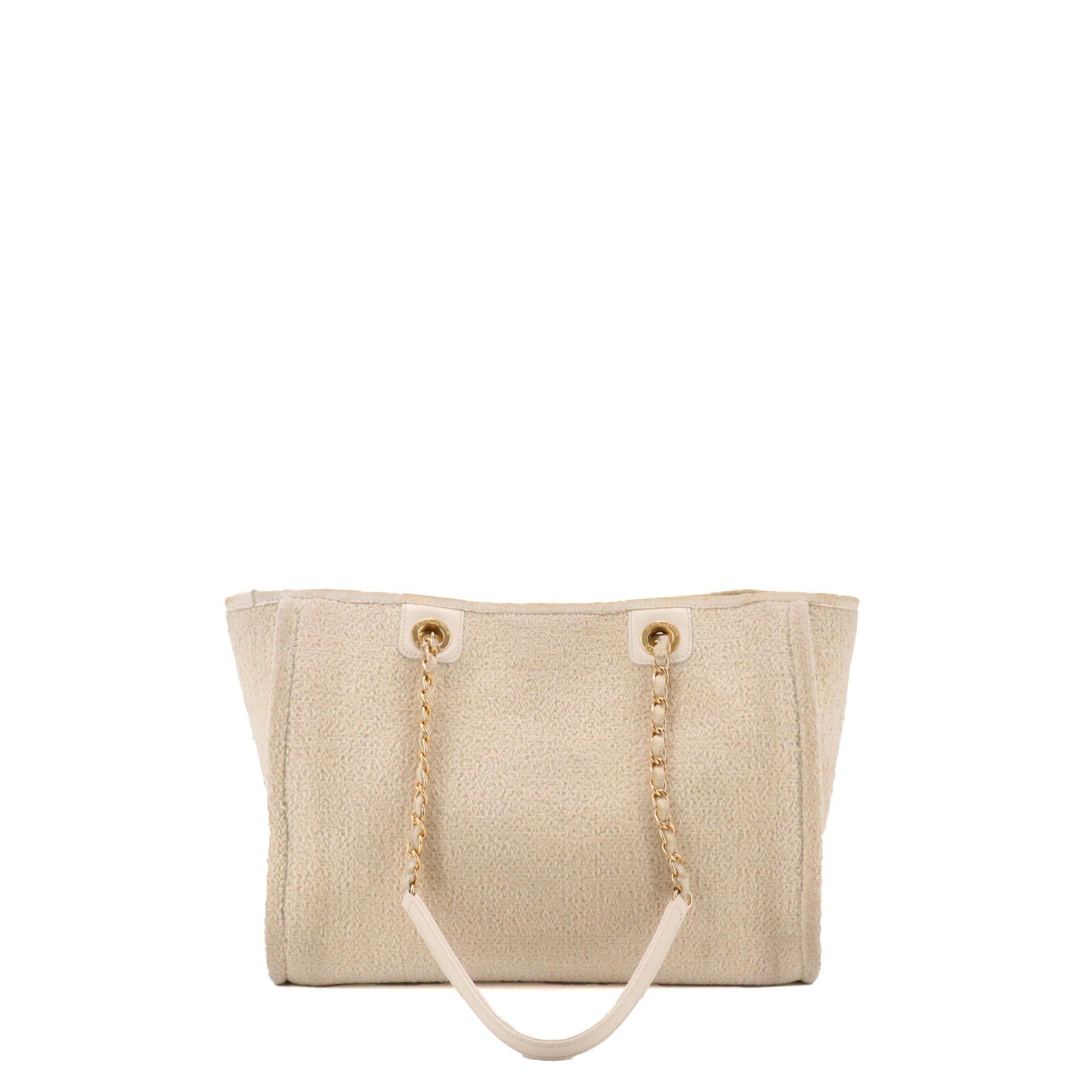 Chanel CHANEL - Chanel Deauville tote bag in beige tweed Size ONE SIZE - 3 Thumbnail