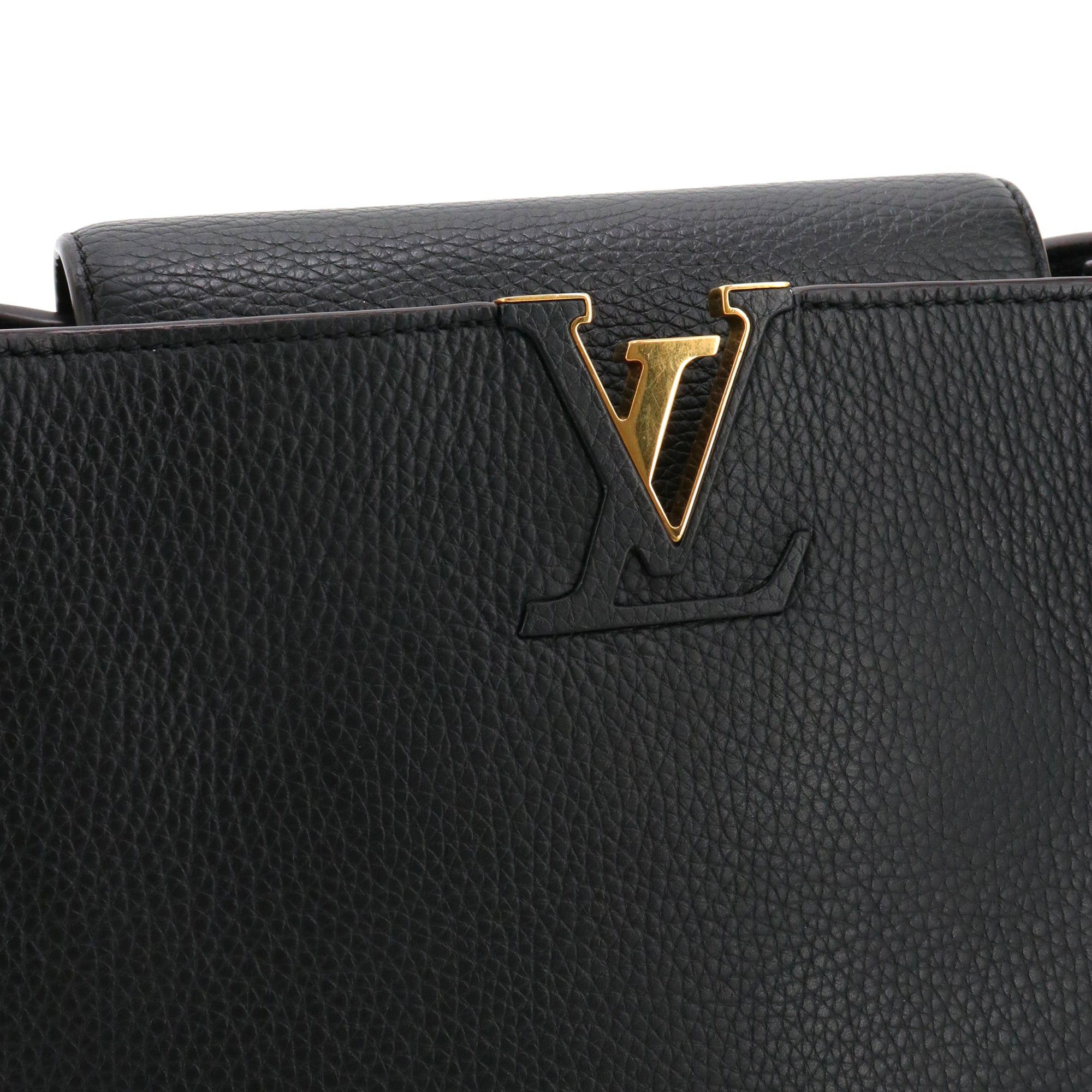 Louis Vuitton LOUIS VUITTON - Louis Vuitton Capucines GM handbag in black grained leather Size ONE SIZE - 5 Thumbnail