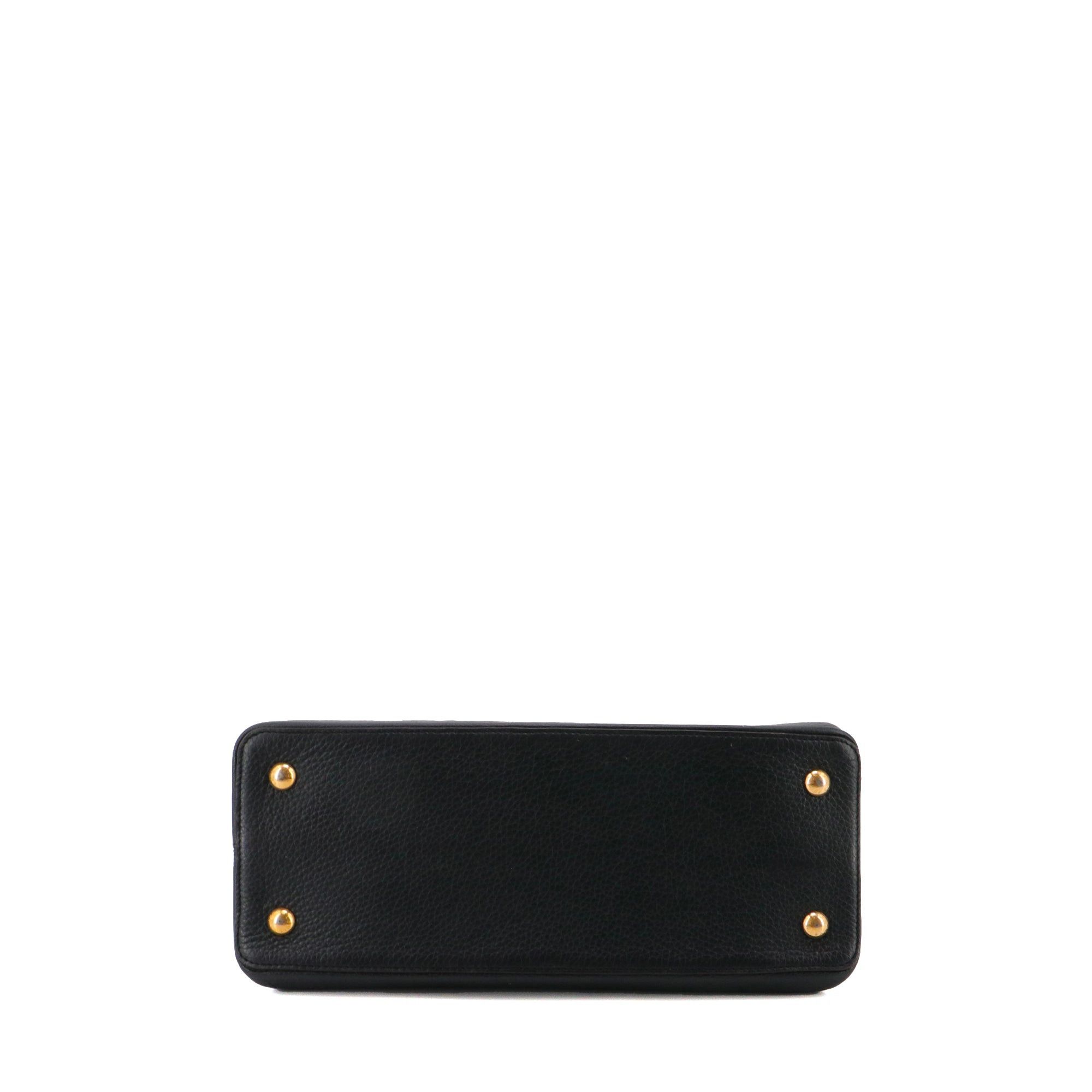 Louis Vuitton LOUIS VUITTON - Louis Vuitton Capucines GM handbag in black grained leather Size ONE SIZE - 4 Thumbnail